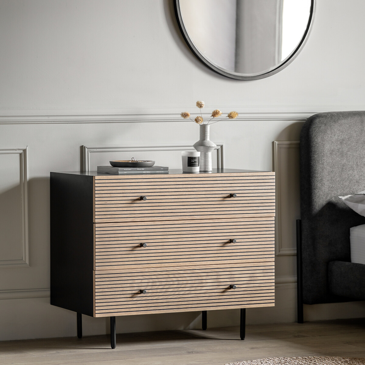 Hopewell 3 Drawer Slatted Chest, SO'HOME