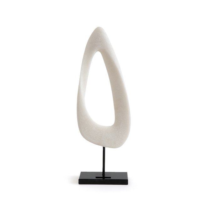Sculpture polyrésine H52,5 cm, Mineral Couleur blanc <span itemprop=