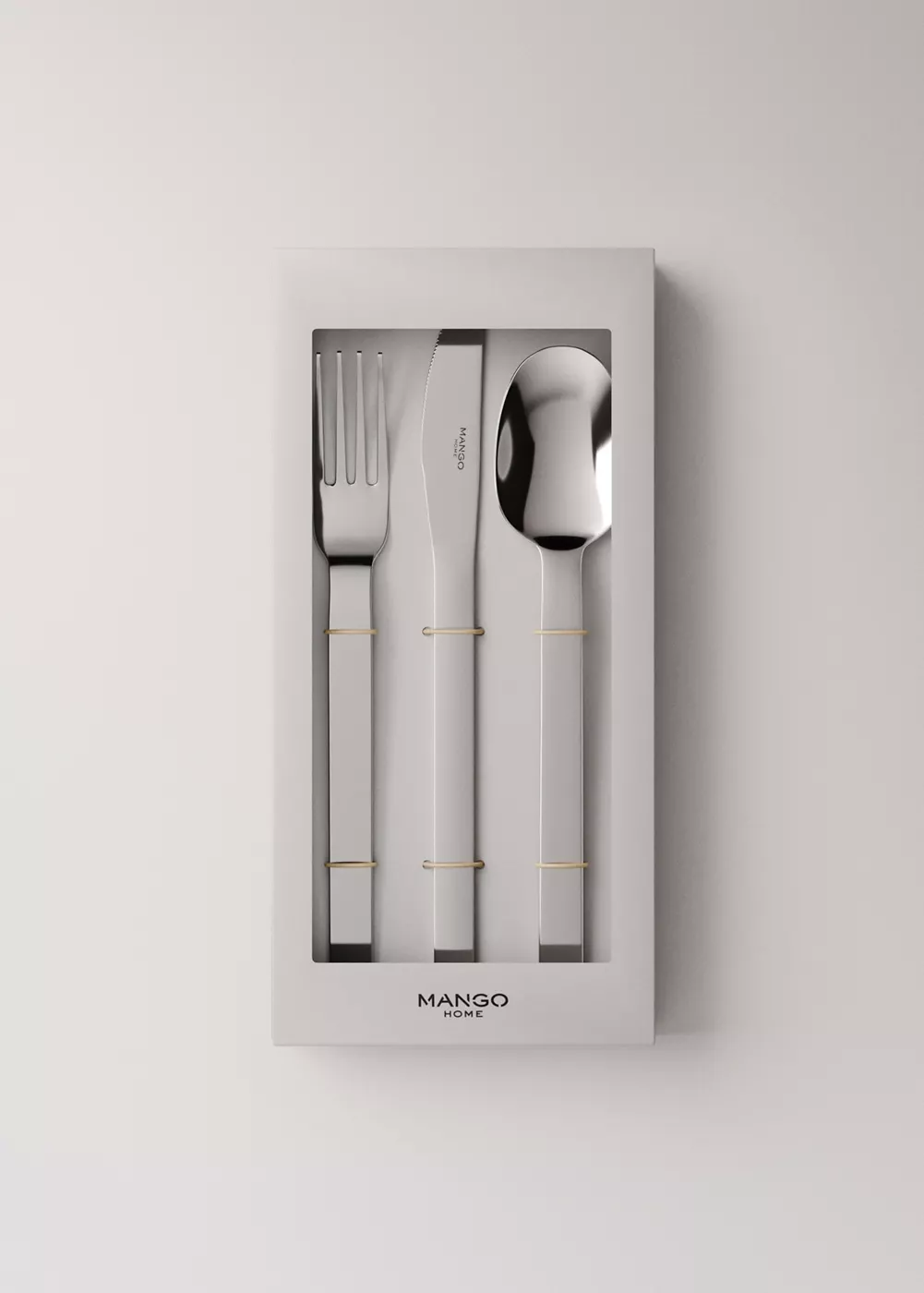Ensemble de couverts 3 pièces acier inoxydable, MANGO HOME