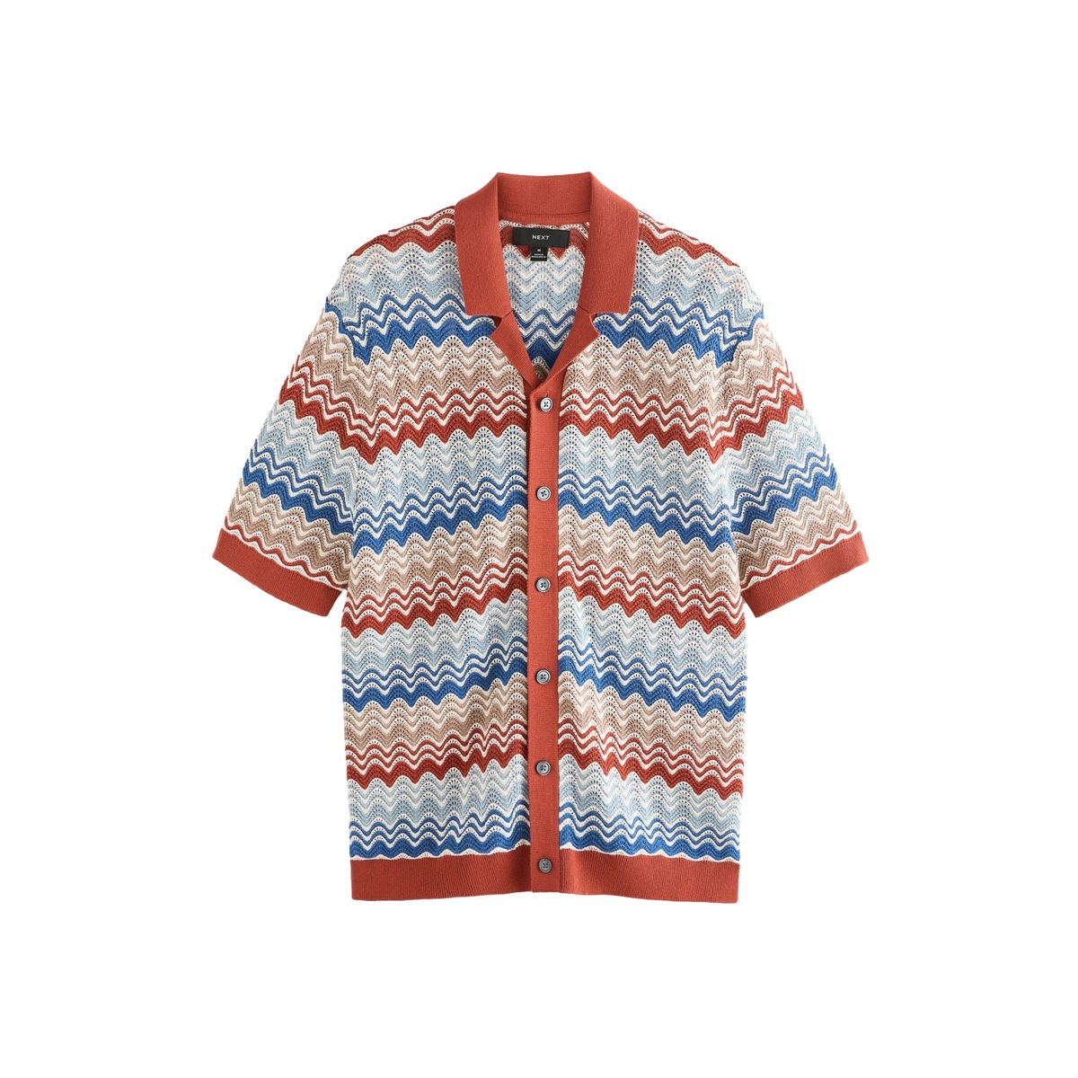 Chemise col cubain en crochet à festons, NEXT