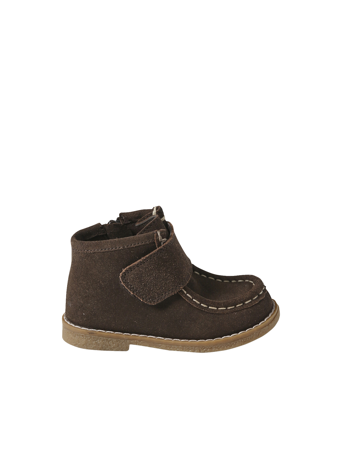 Bottines bébé cuir scratchées et zippées, VERTBAUDET