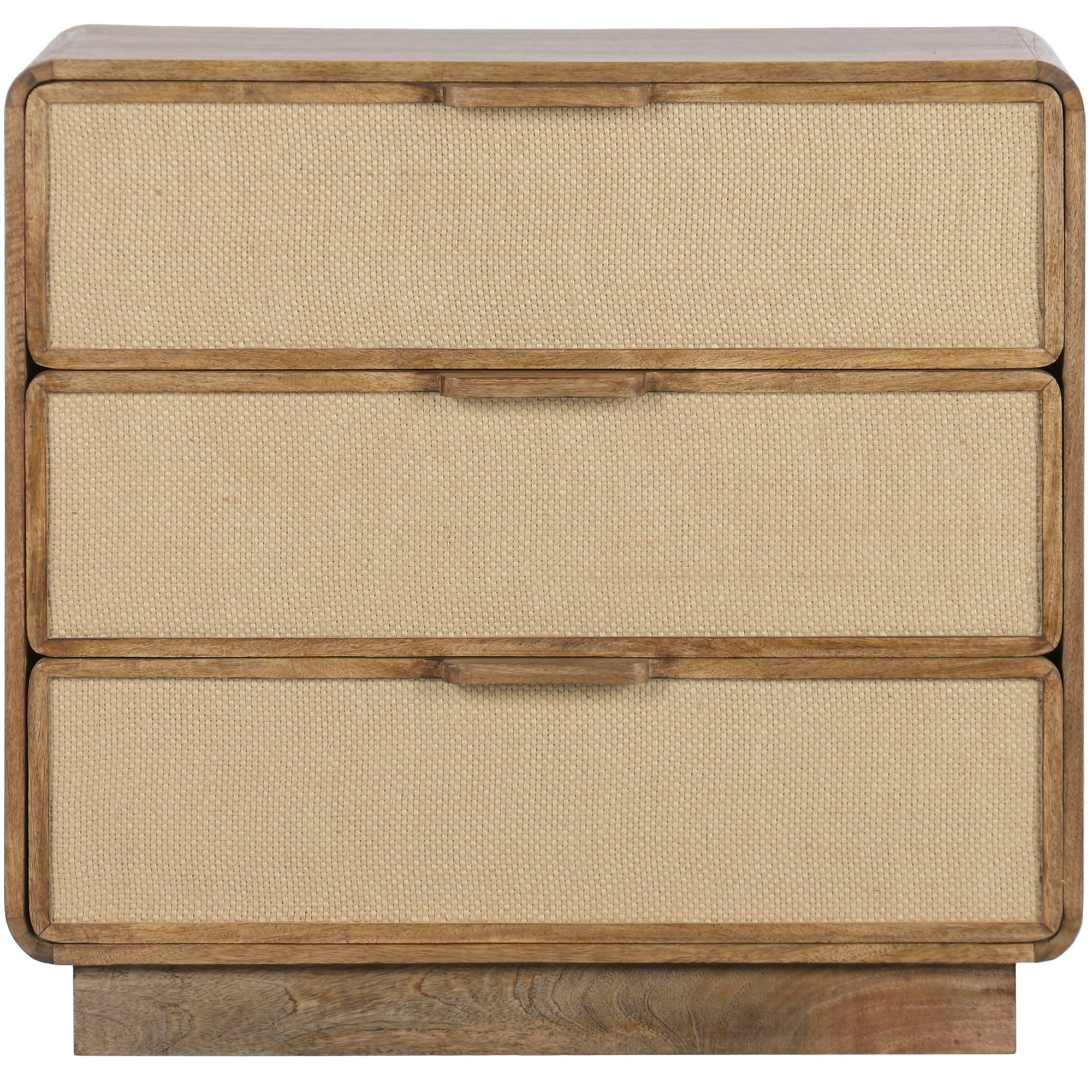 Commode mangue et jute 3 tiroirs 79.5x37.5x76cm, WADIGA