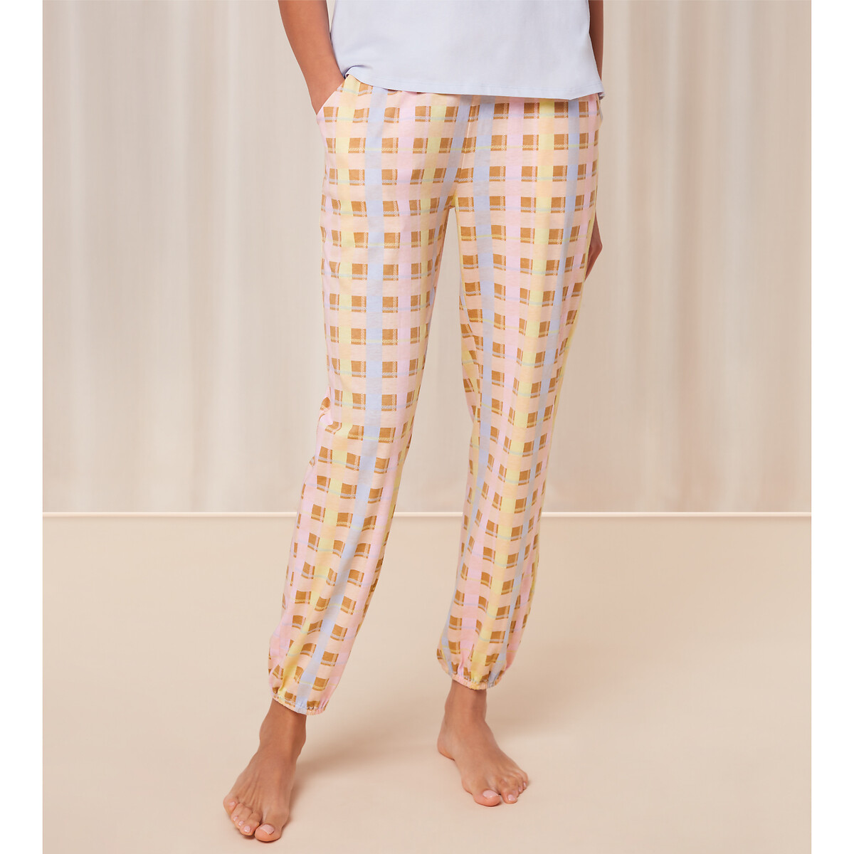 Image of Mix & Match Pyjama Bottoms in Checked Cotton
