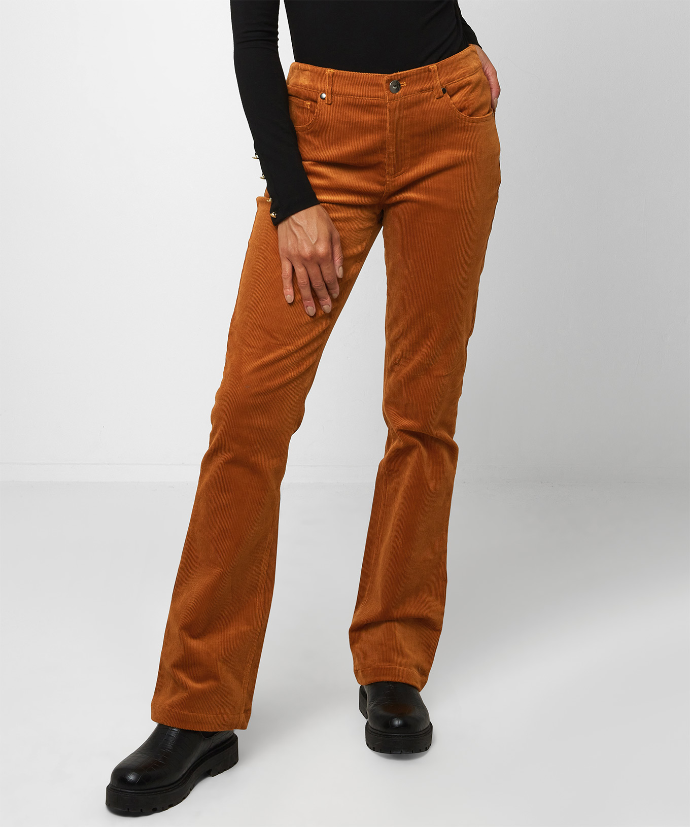 Pantalon bootcut en velours, JOE BROWNS