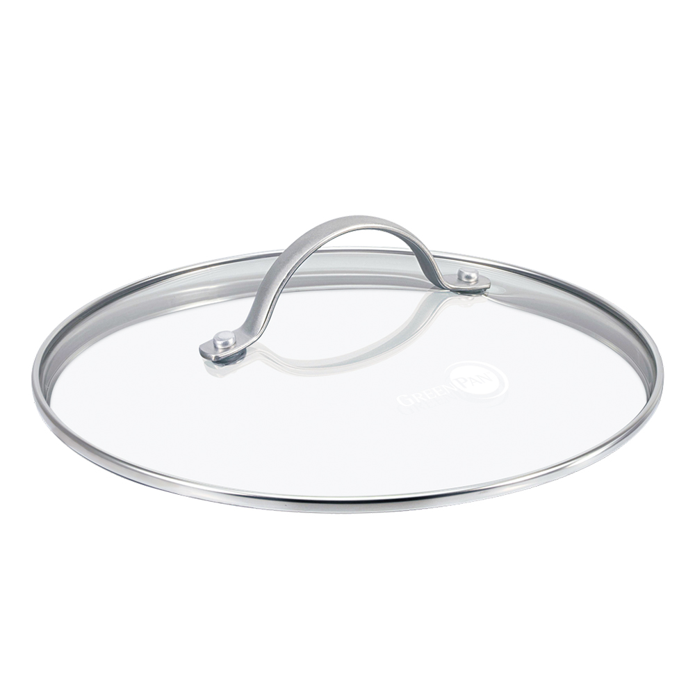 Couvercle 32 cm en verre bord inox, GREENPAN