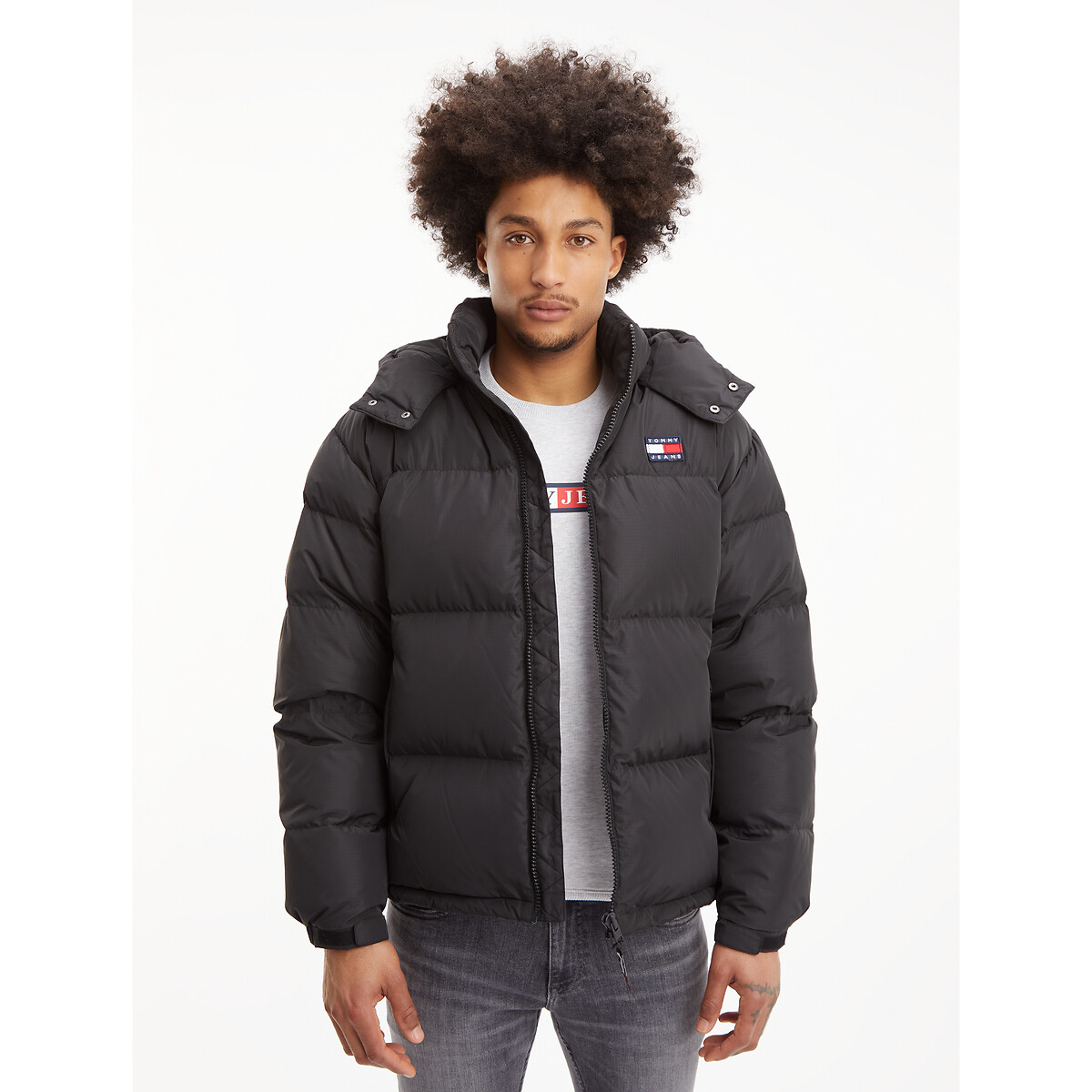 Image of Alaska Padded Puffer Jacket with Hood and Zip Fastening