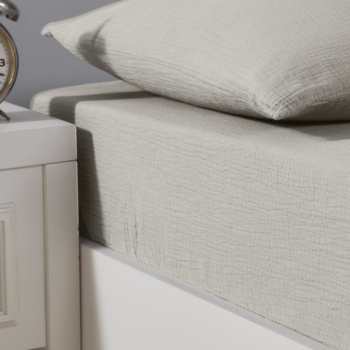 Drap housse en gaze de coton bonnet 30 cm LOFT, SENSEI MAISON