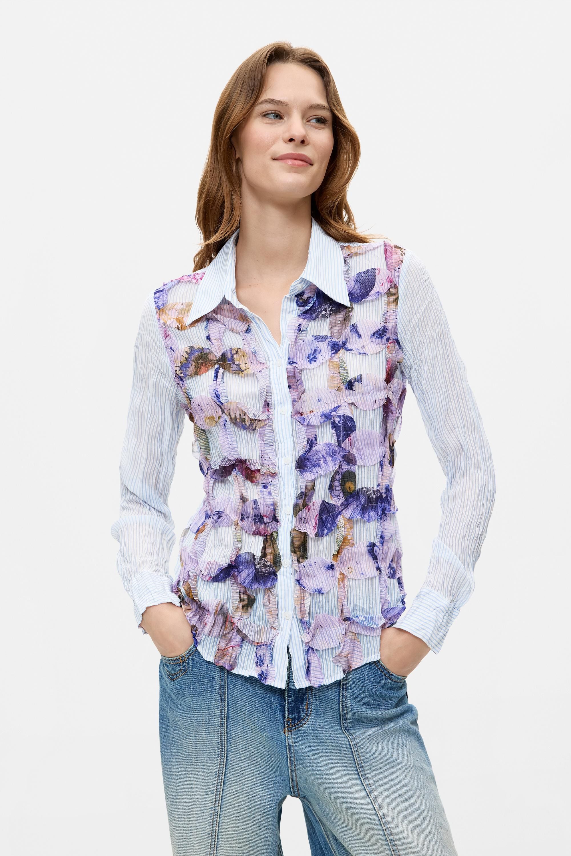 Chemise imprimée à manches longues, DESIGUAL