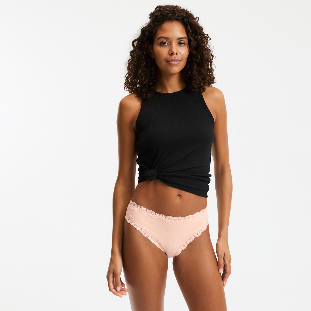 Pack of 3 Tangas in Cotton/Lace, LA REDOUTE COLLECTIONS