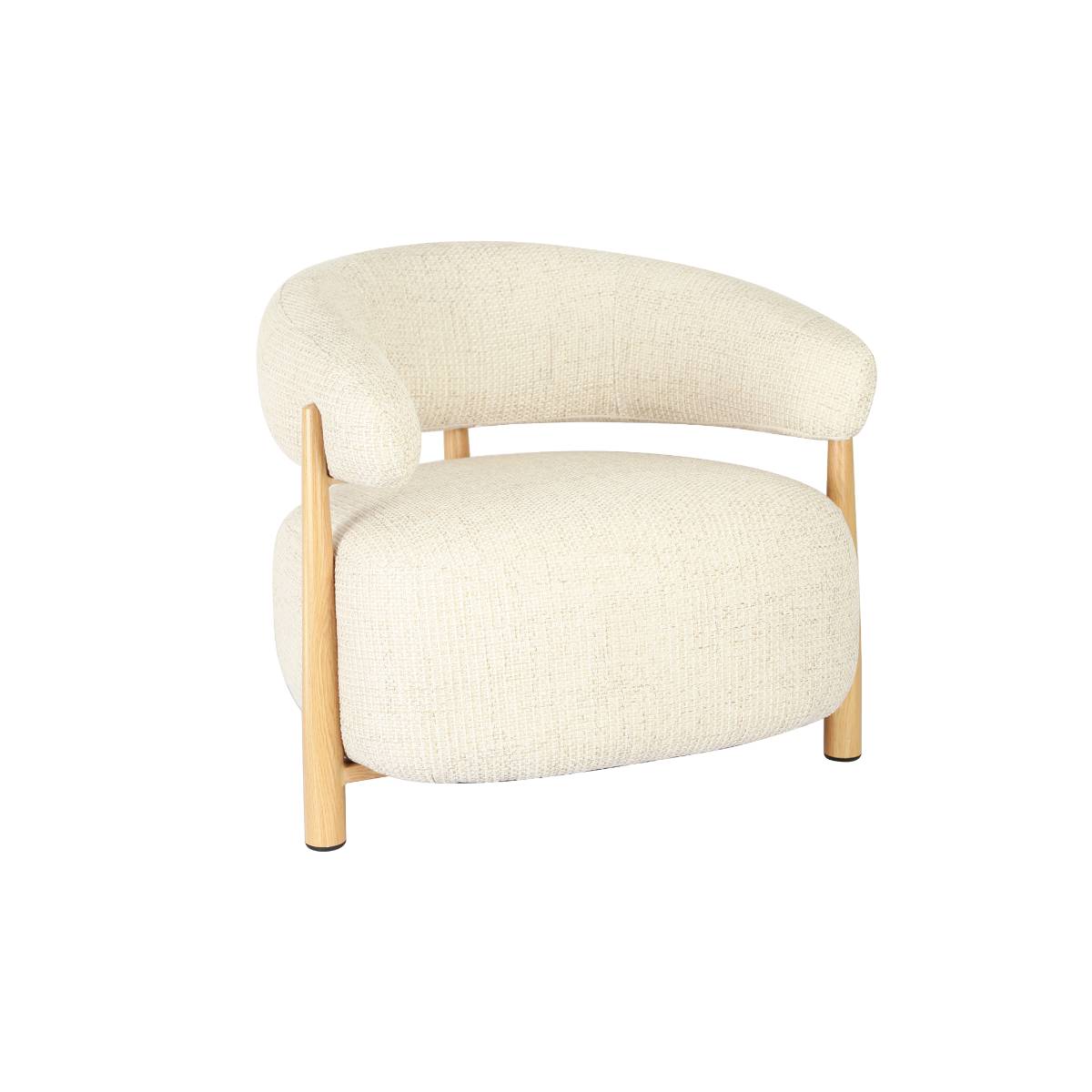 Fauteuil en tissu et métal ANELIA, MADE IN MEUBLES