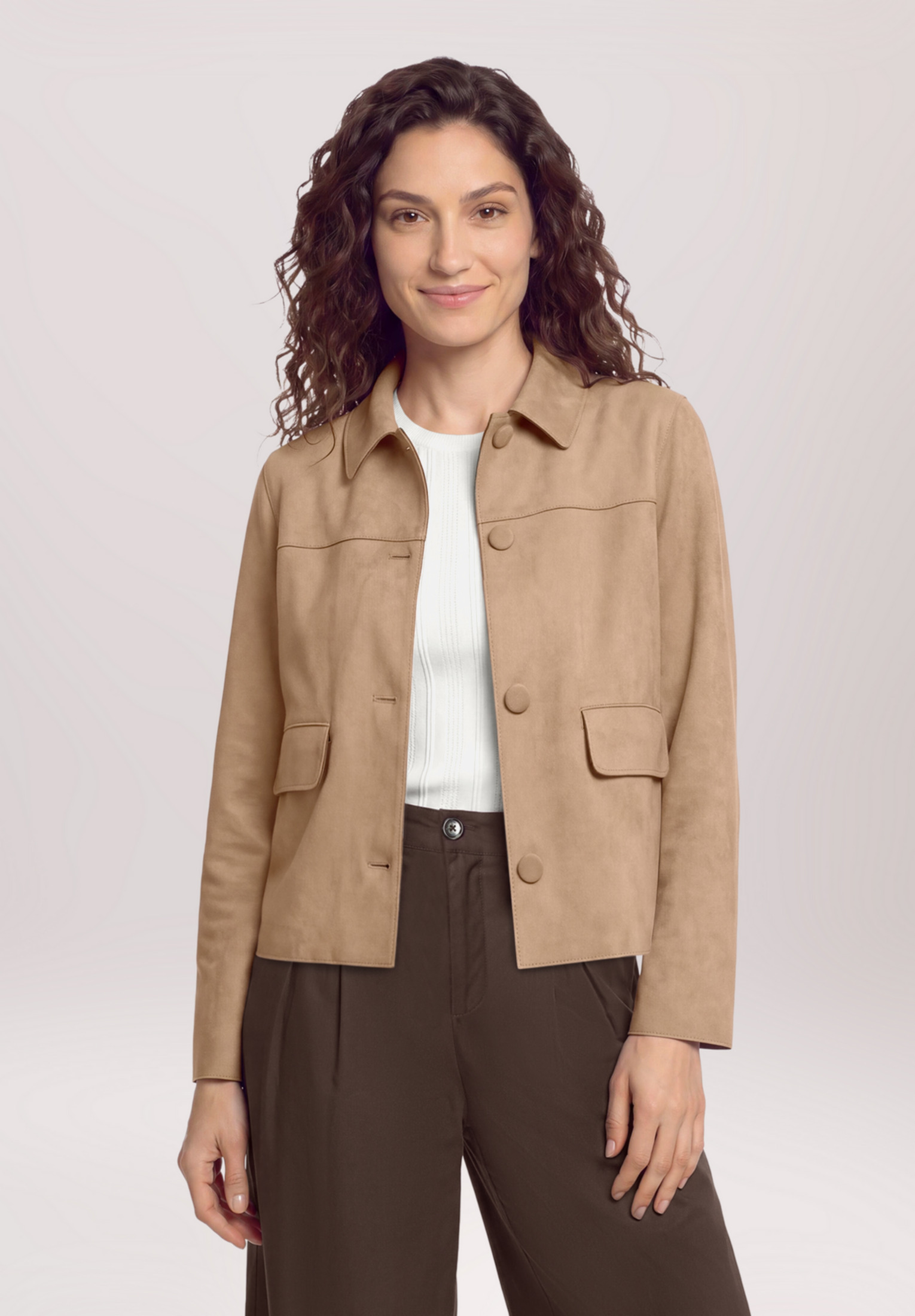 Veste casual à poches extérieures, CARTOON