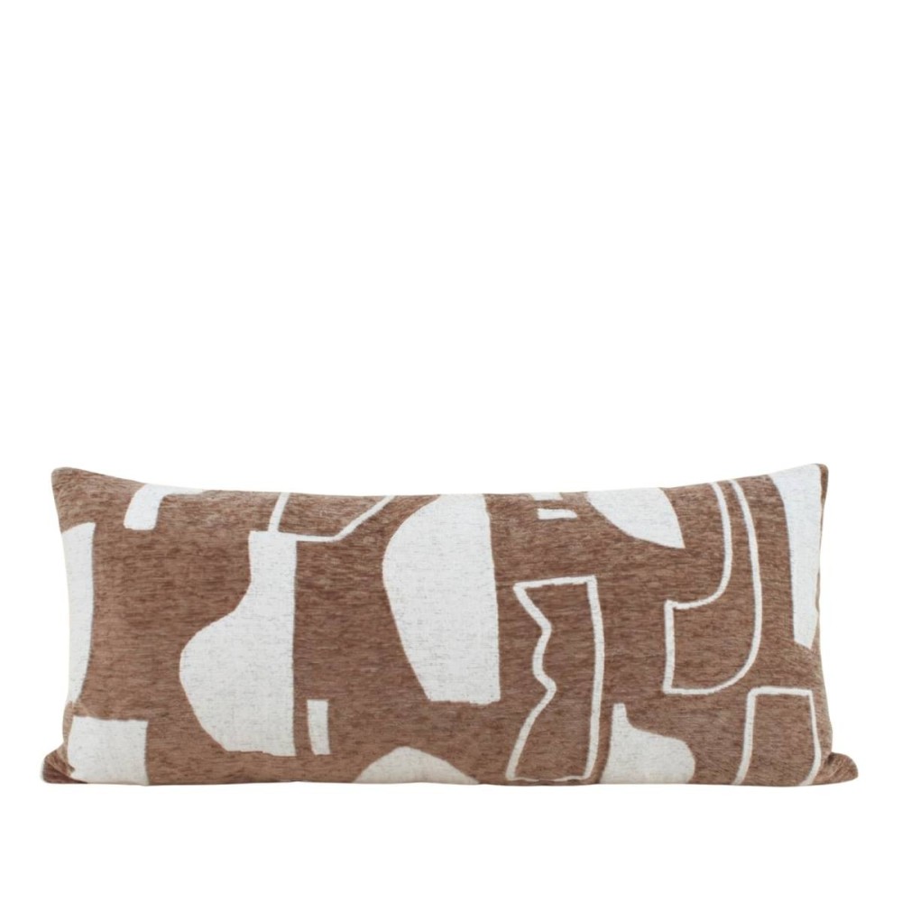 Coussin en jacquard chenille motifs ethniques 30x70cm, ORNAMI