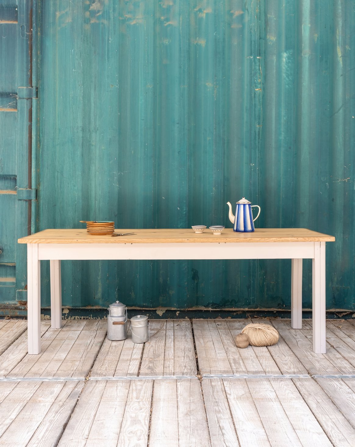 Grande table à manger en bois Romy N°1443 - Bon état, DEBONGOUT