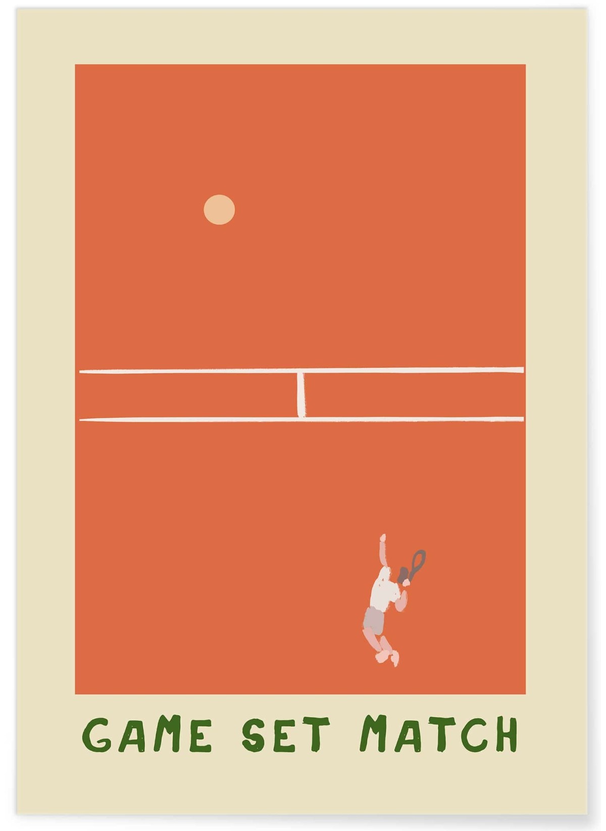 Affiche Tennis Sportive : Game Set Match, L'AFFICHERIE