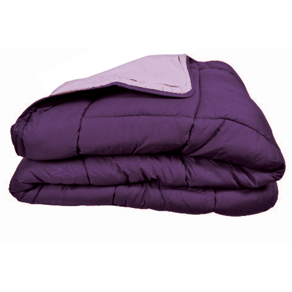 Couette chaude microfibre bicolore 400 gr/m2, TOISON D OR