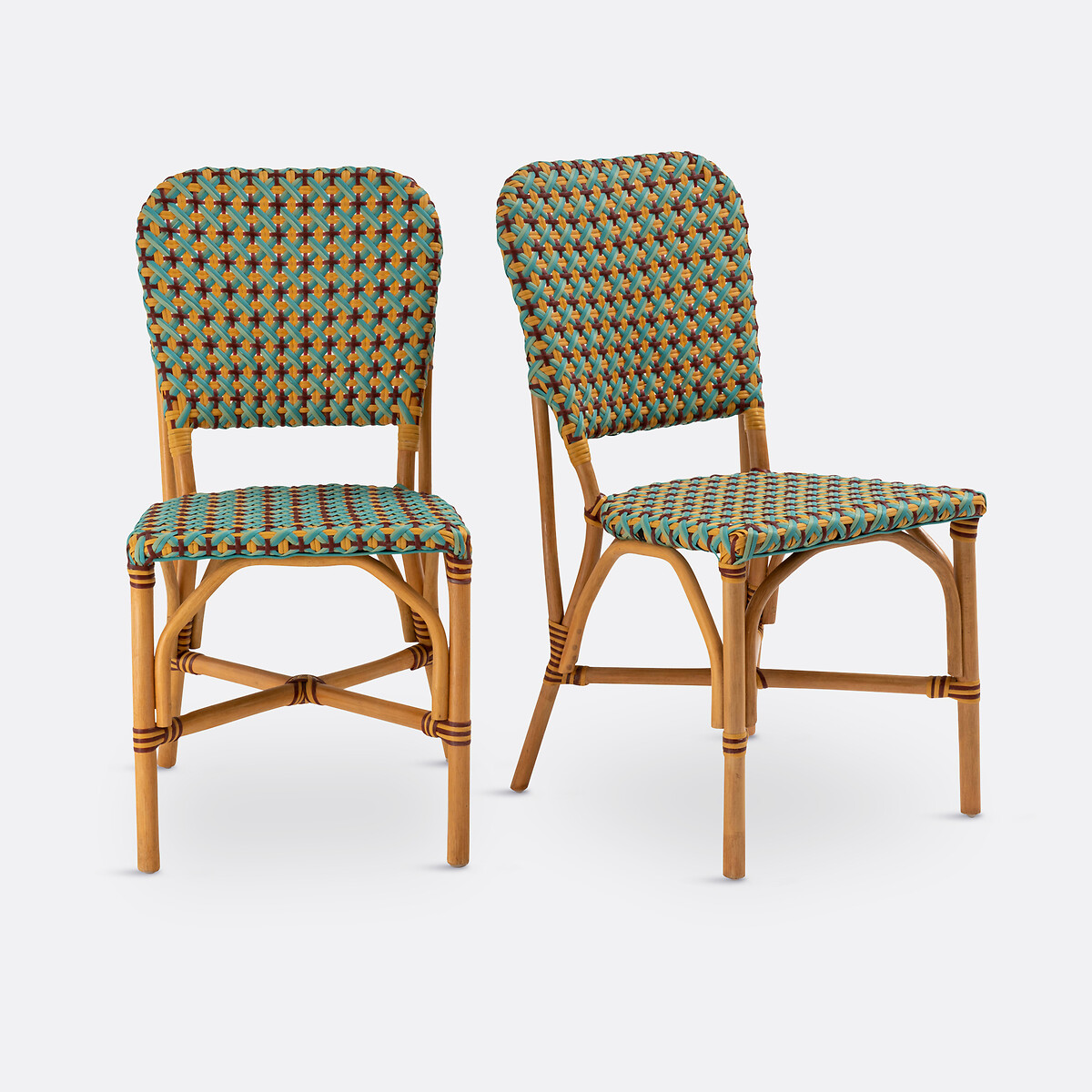 Lot de 2 chaises tressées, Musette