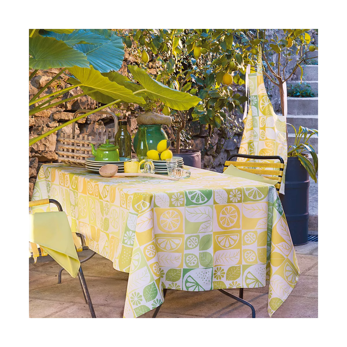 Nappe pur coton MILLE CITRUS, GARNIER THIEBAUT