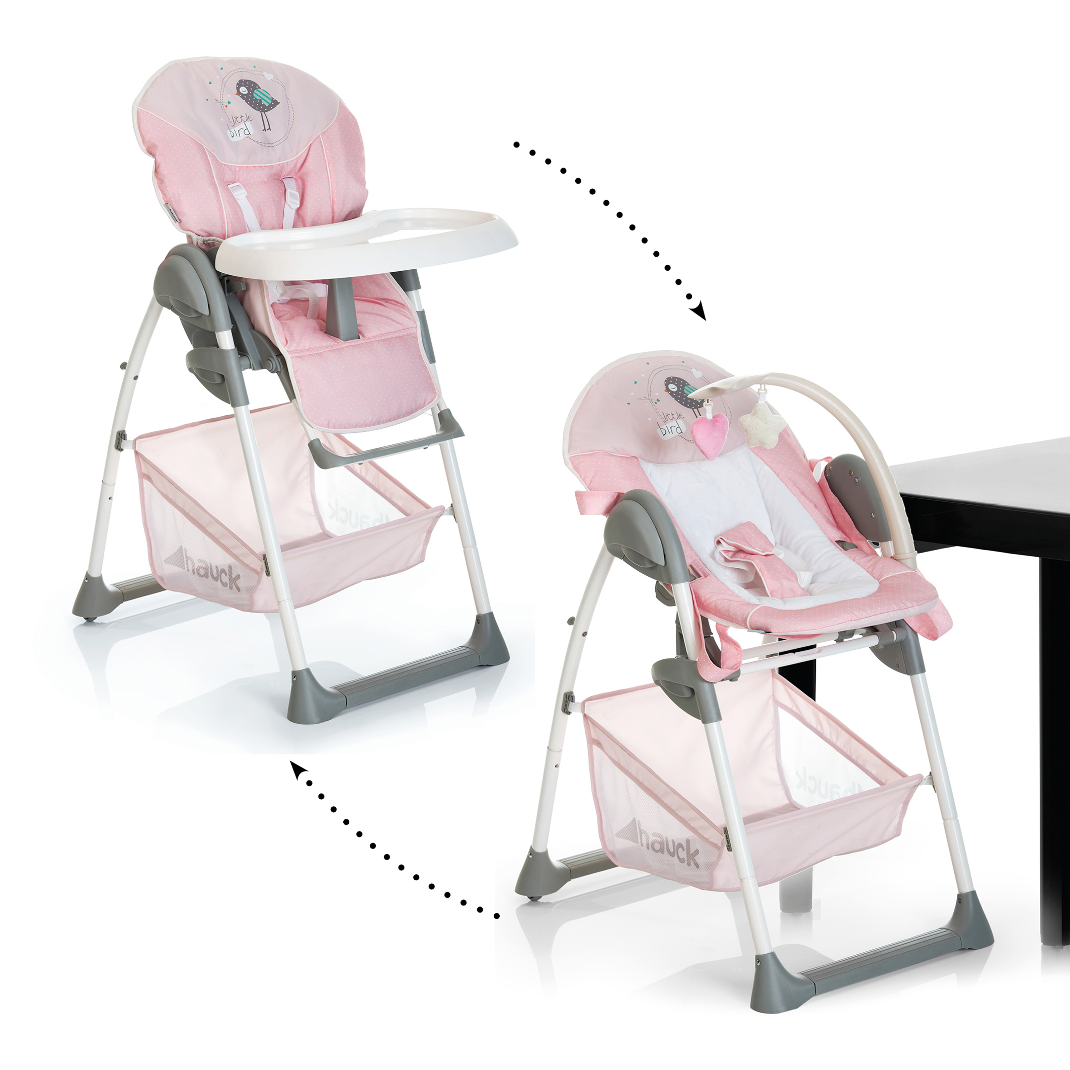 Chaise Haute Evolutive 2 En 1 Sit N Relax Birdie Rose Hauck La Redoute