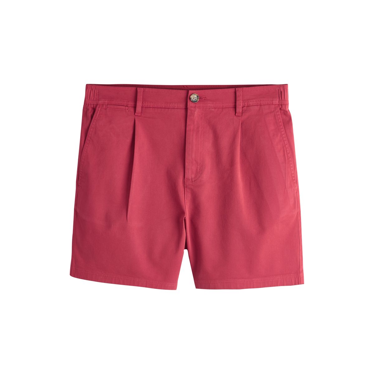 Short chino plissé en coton supima, NEXT
