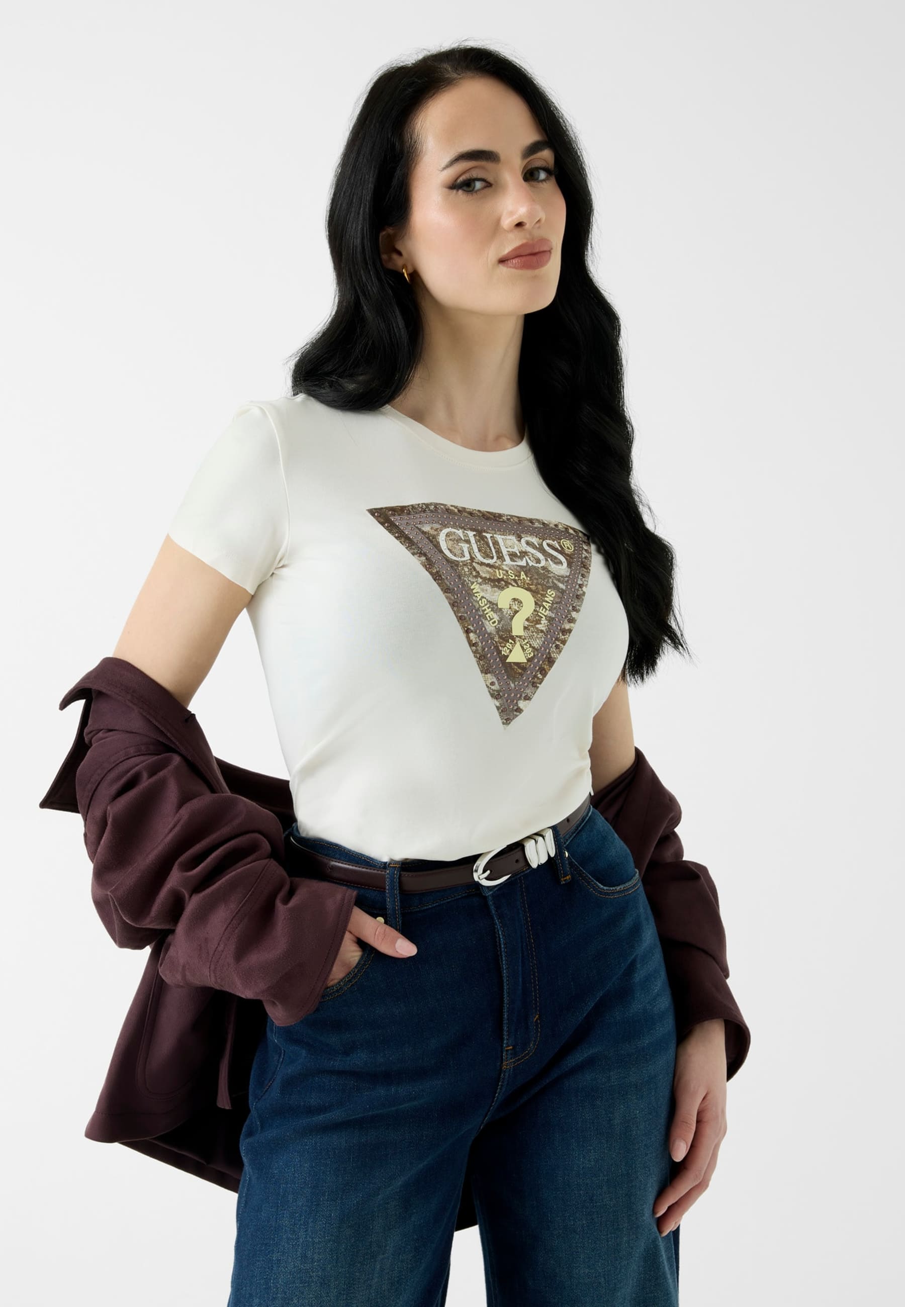 T-Shirt Avec Logo Imprimé, GUESS