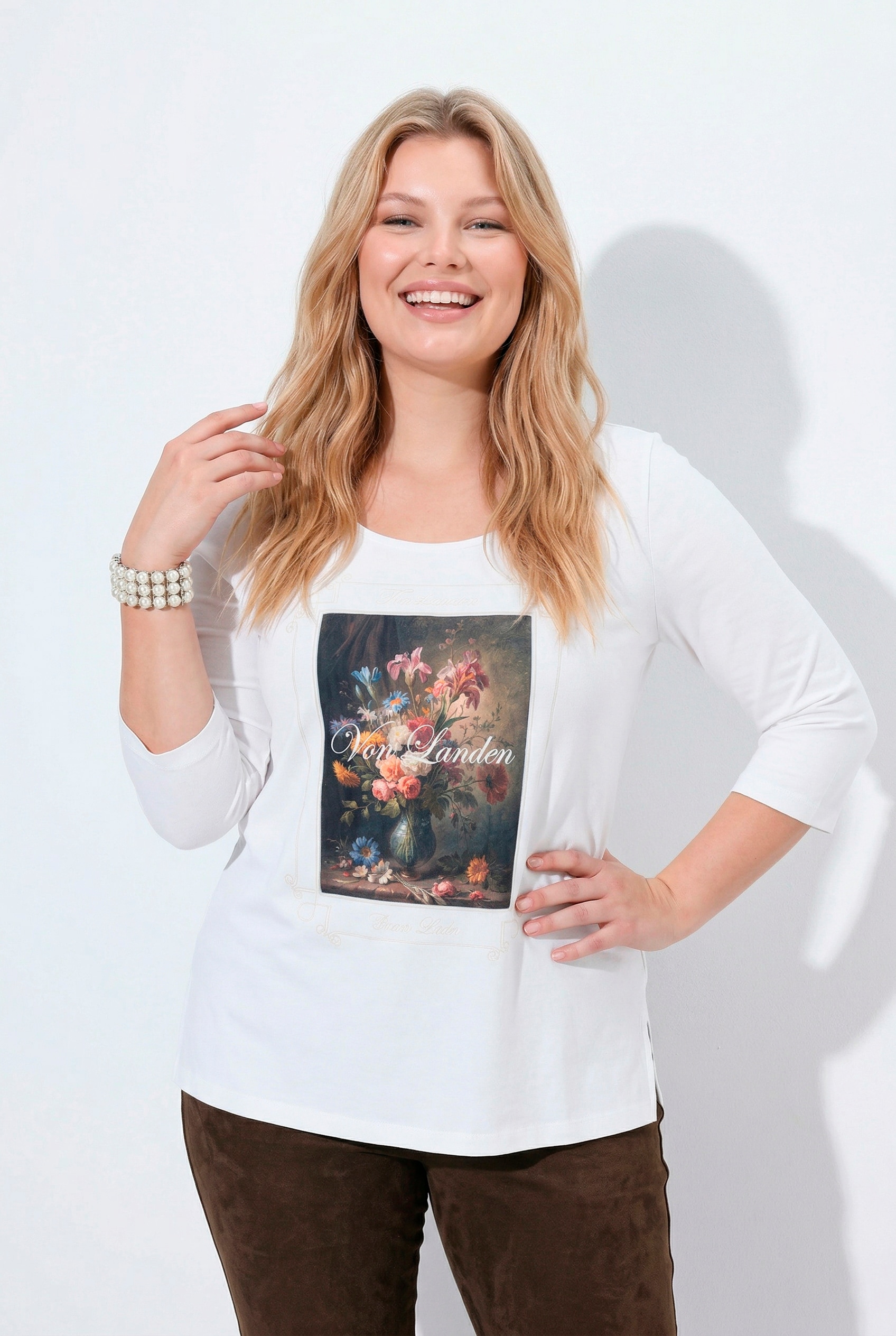 T-shirt brodé, coupe Classic Fit, ULLA POPKEN