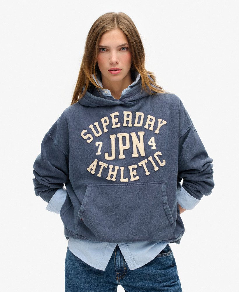 Sweat à capuche oversize à motif appliqué Athletic Essentials, SUPERDRY