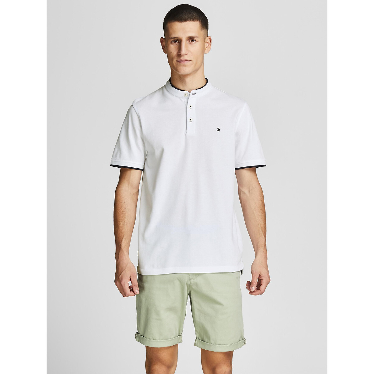 Image of Classic Cotton Pique Polo Shirt in Slim Fit