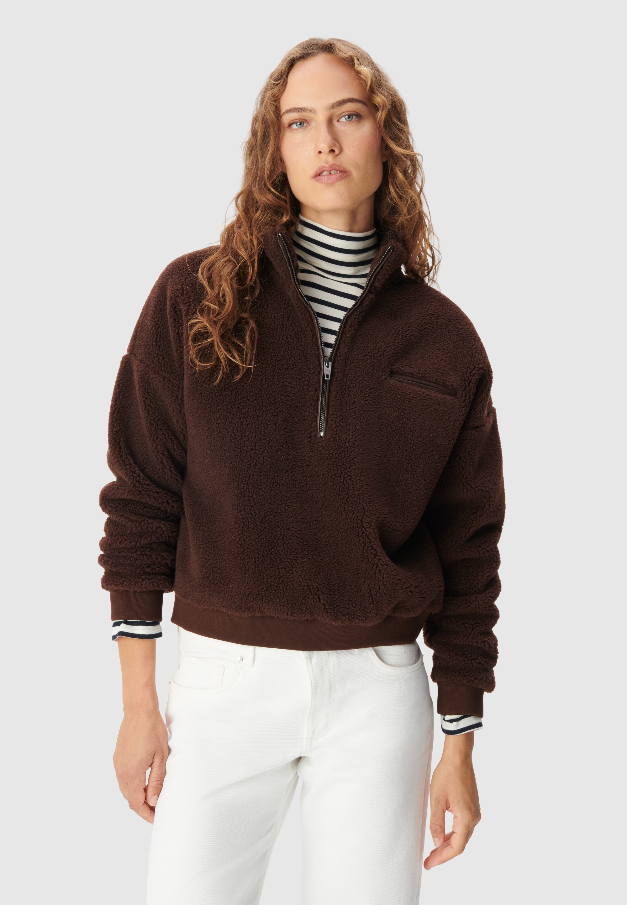 Sweat Sherpa col montant zippé, IKKS