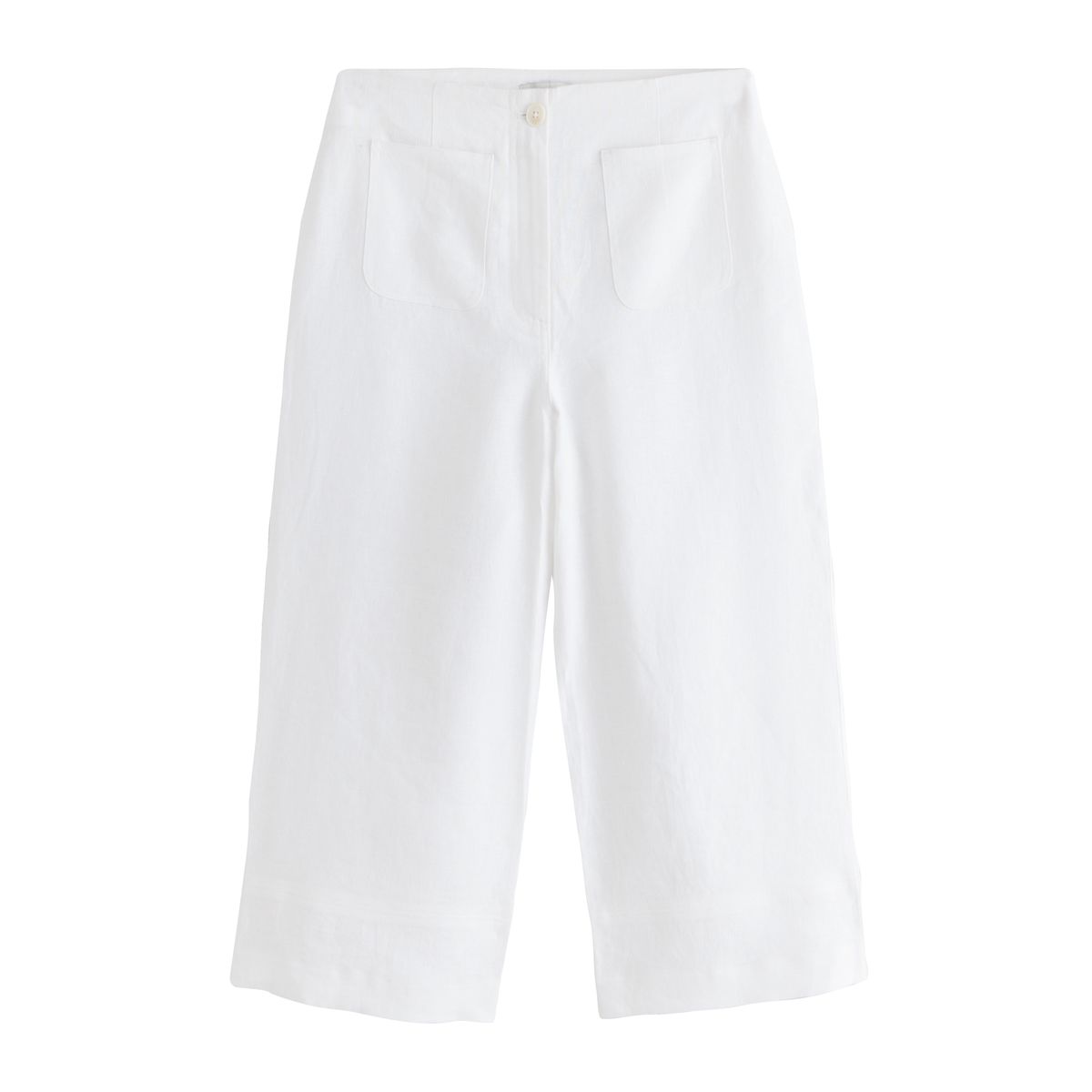 Pantalon large et court lin n. premium, NEXT