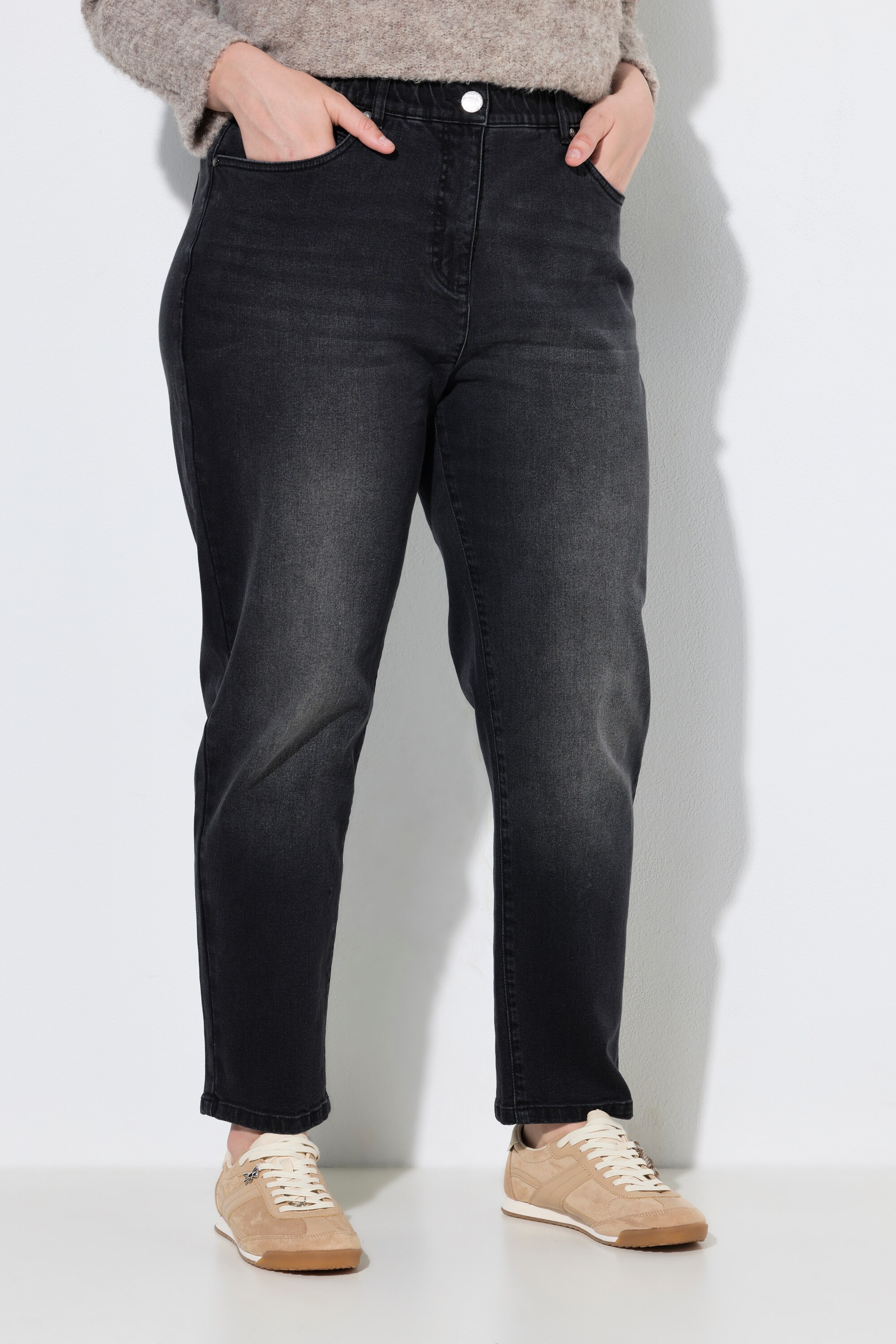 Jean Mom jambe carotte, denim stretch, ULLA POPKEN