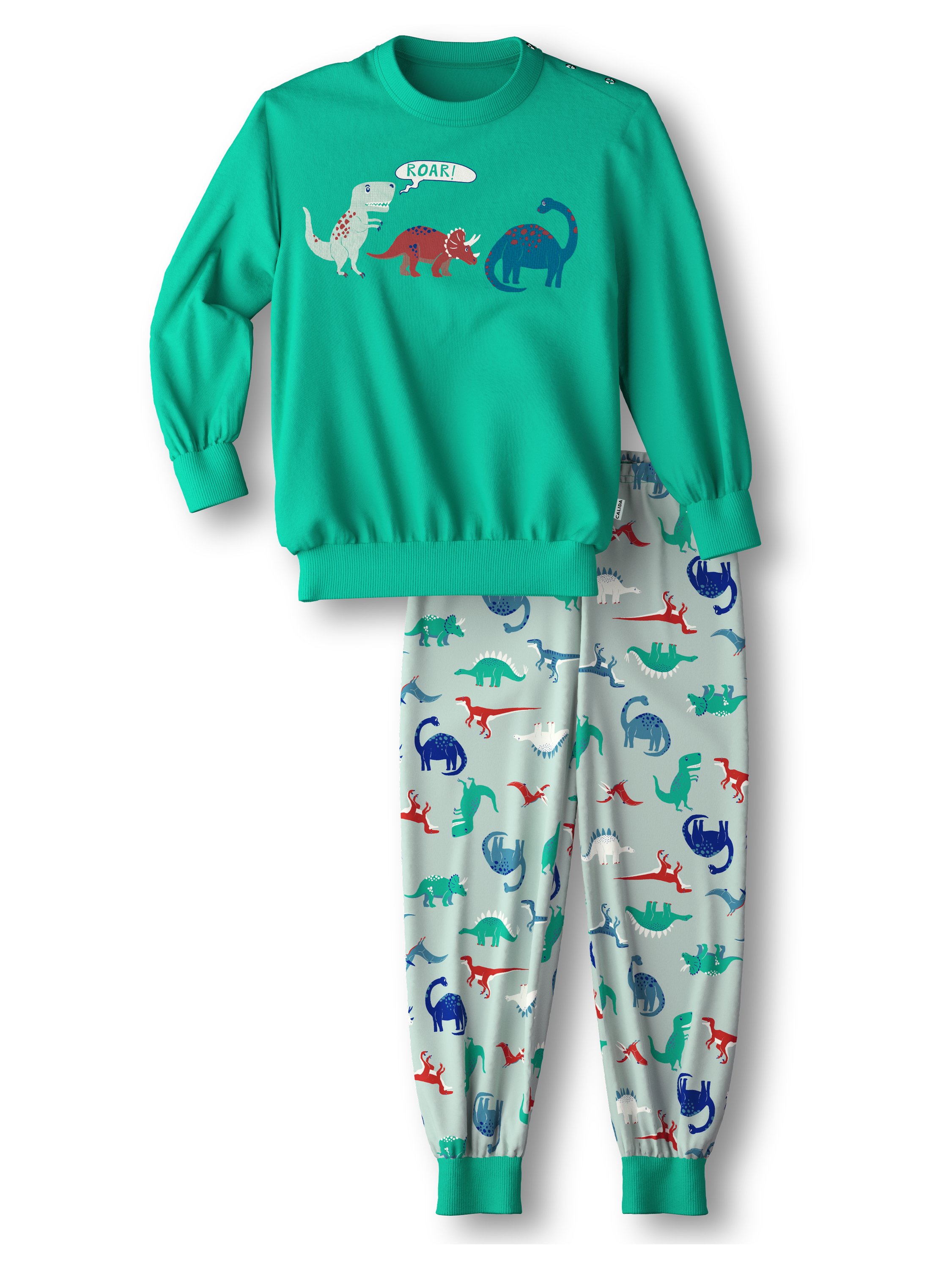 Pyjama avec bords élastiques manches longues Coton TODDLERS DINO, CALIDA