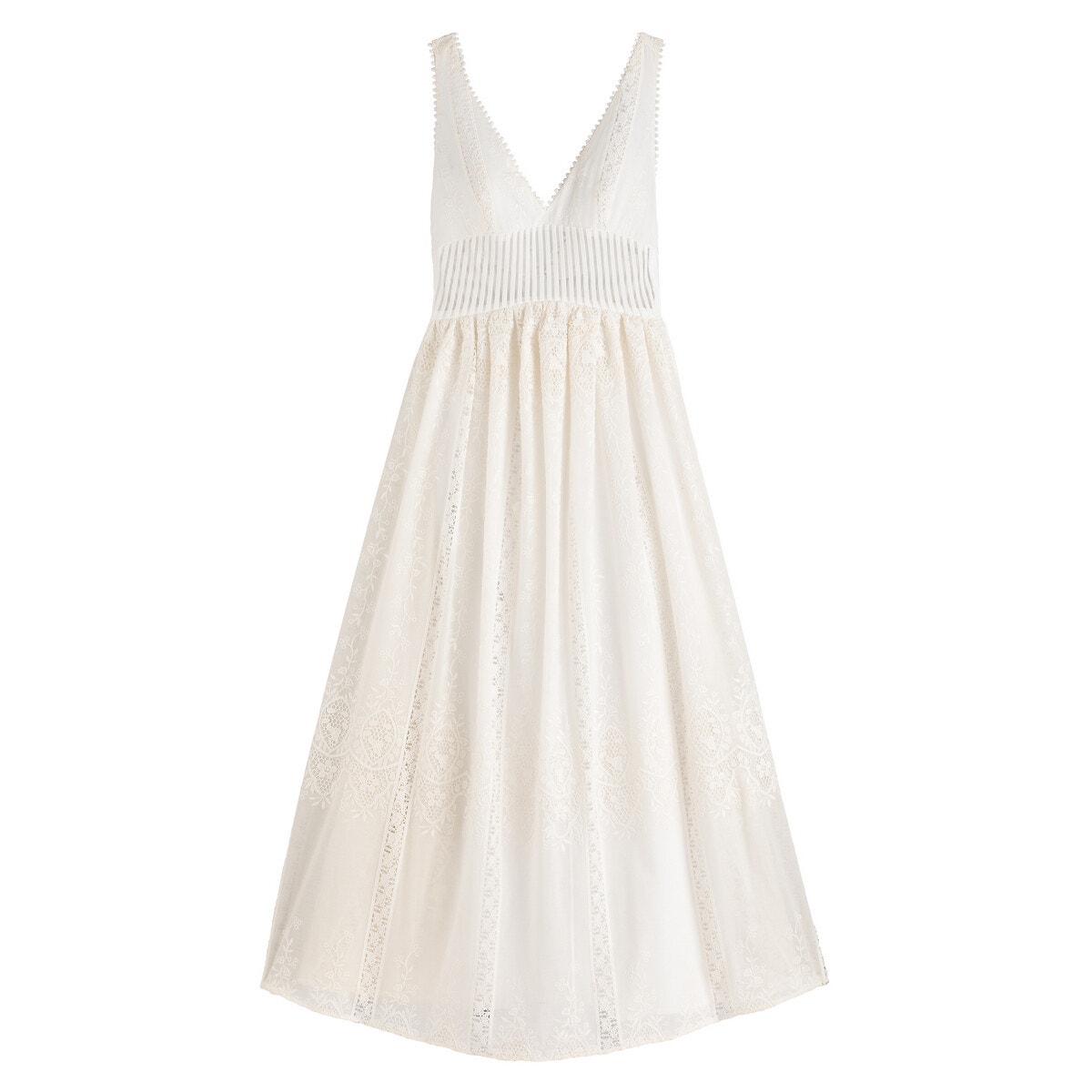 Robe de mari e longue sans manches ecru Delphine Manivet X La