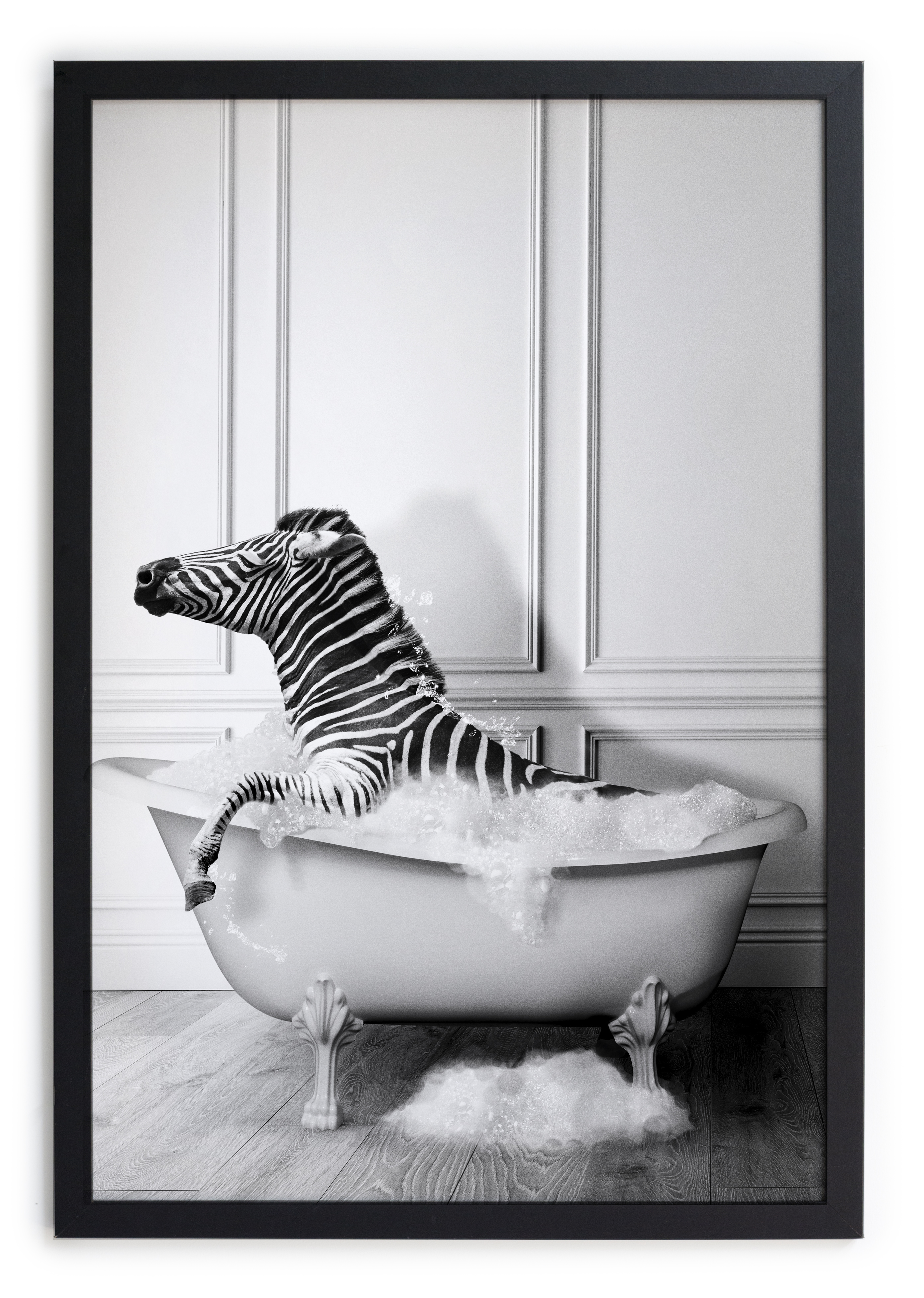 Tableau avec cadre Zèbre BAIN, REALLY NICE THINGS
