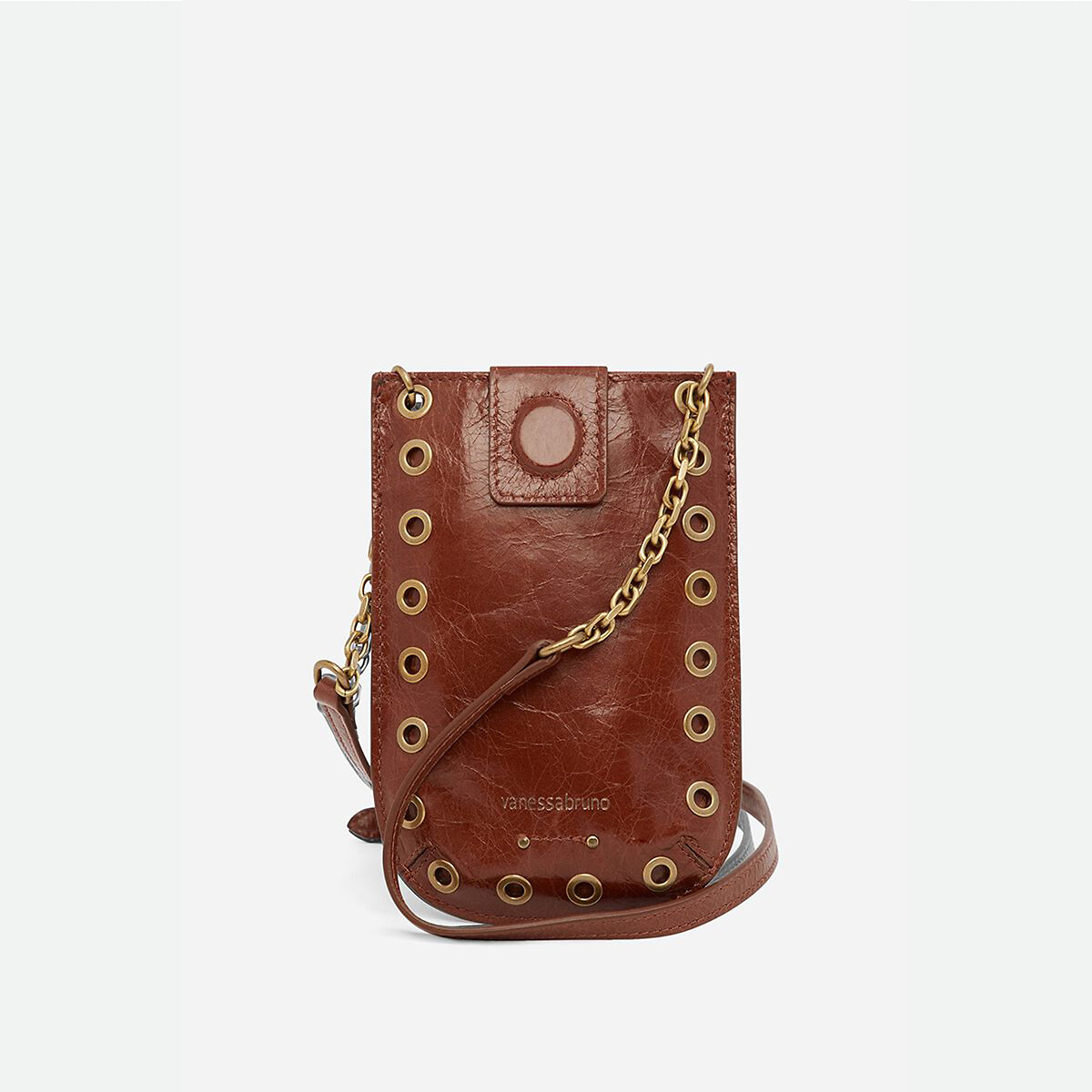 Crossbody Mobile Phone Bag in Leather