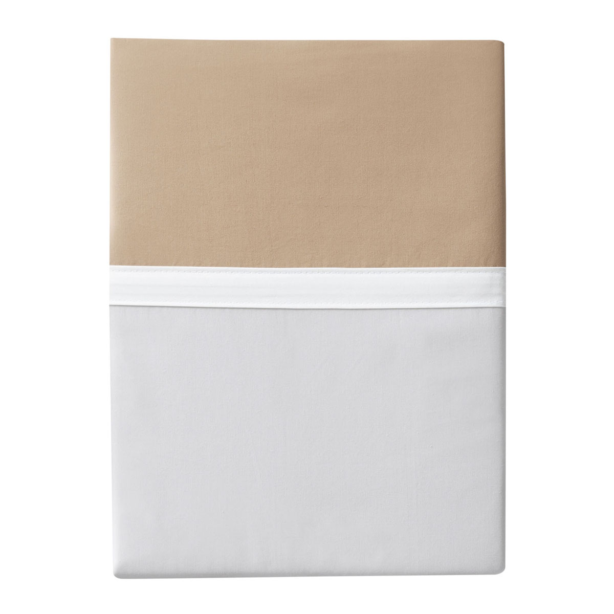 Drap plat uni en percale de coton, TOI ET MOI CLAIR D'AURORE, ESSIX