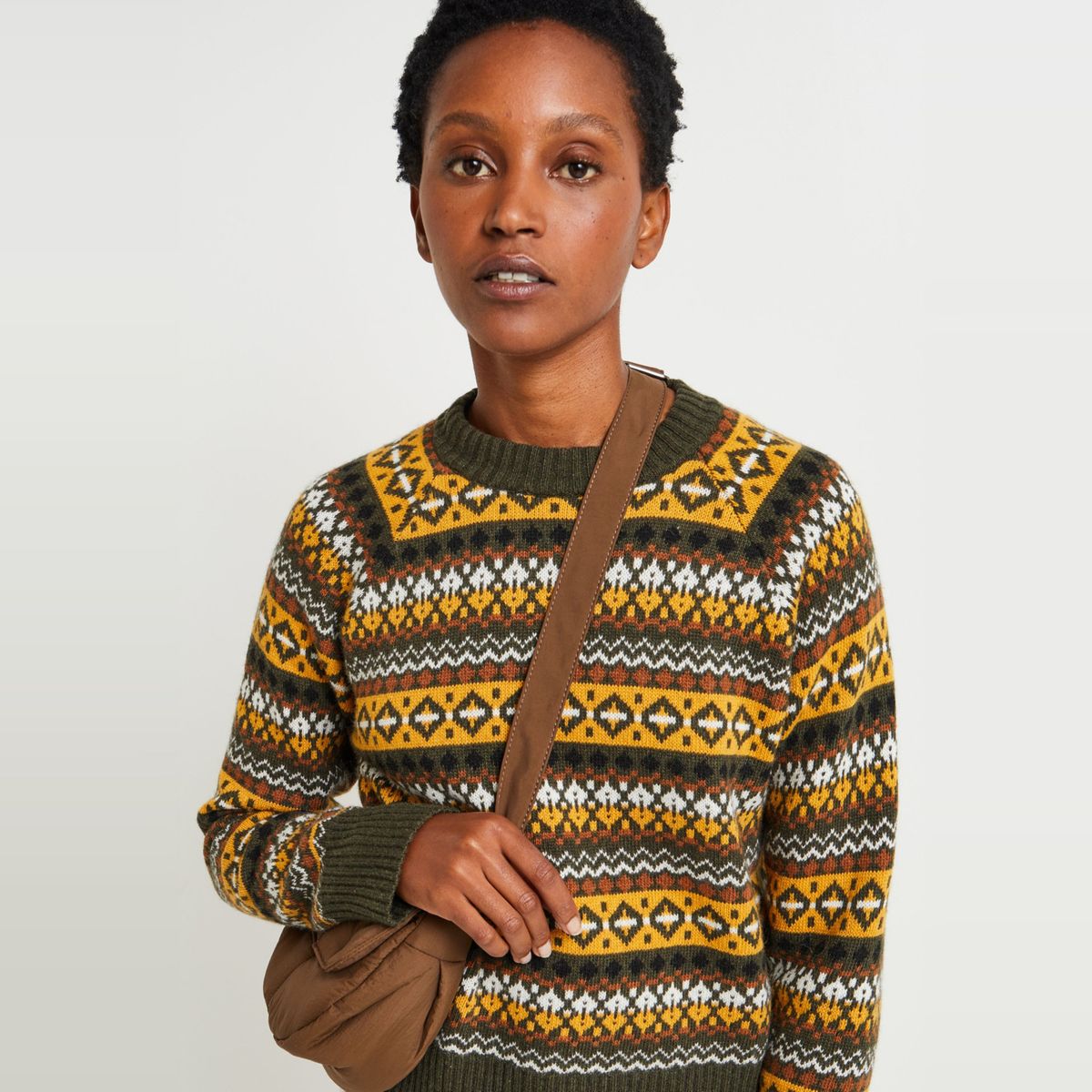 Pull scandinave contenant de la laine et du cachemire