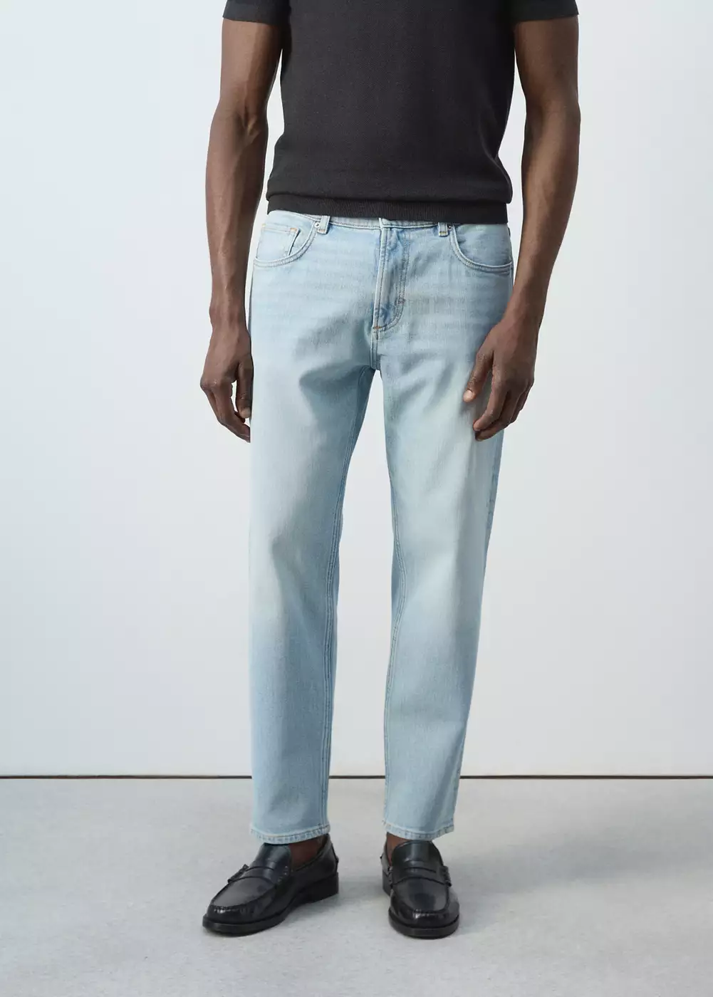 Jean Ben cropped tapered-fit, MANGO MAN