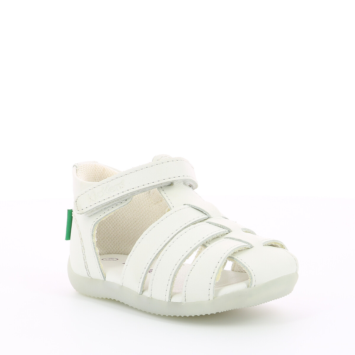 Sandalias cerradas de piel bigflo 2 blanco Kickers La Redoute