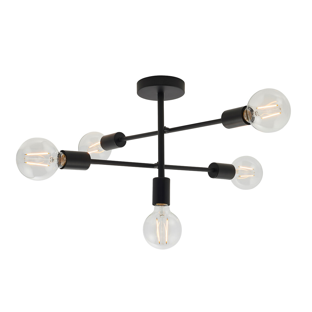Sterling 5-Light Semi-Flush Ceiling Light in Black, ÉDITÉ
