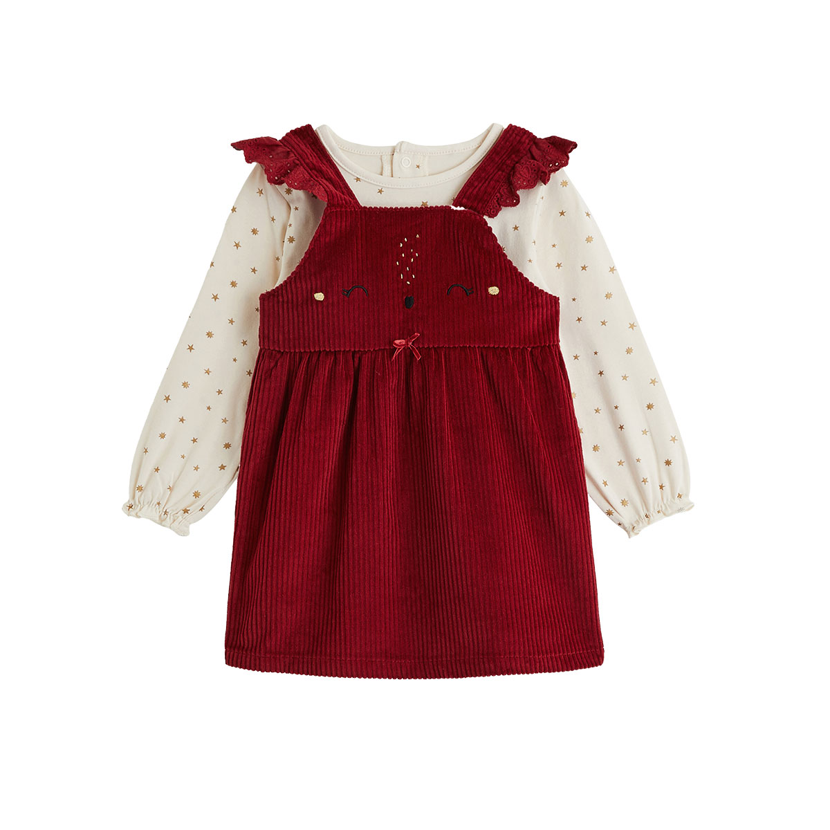 Ensemble bébé robe en velours côtelé et t-shirt Grace, PETIT BEGUIN