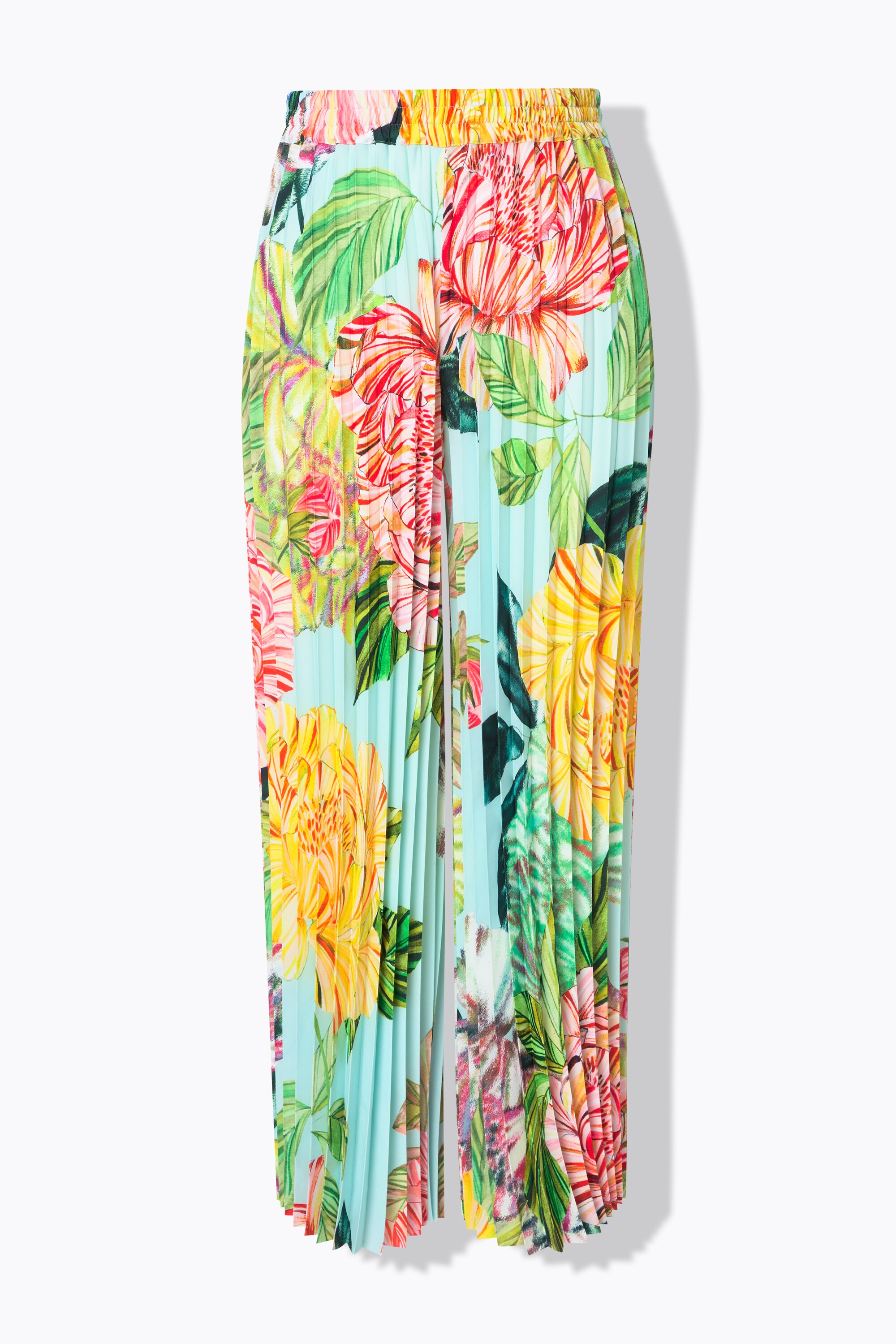Pantalon plissé, motif floral, ULLA POPKEN
