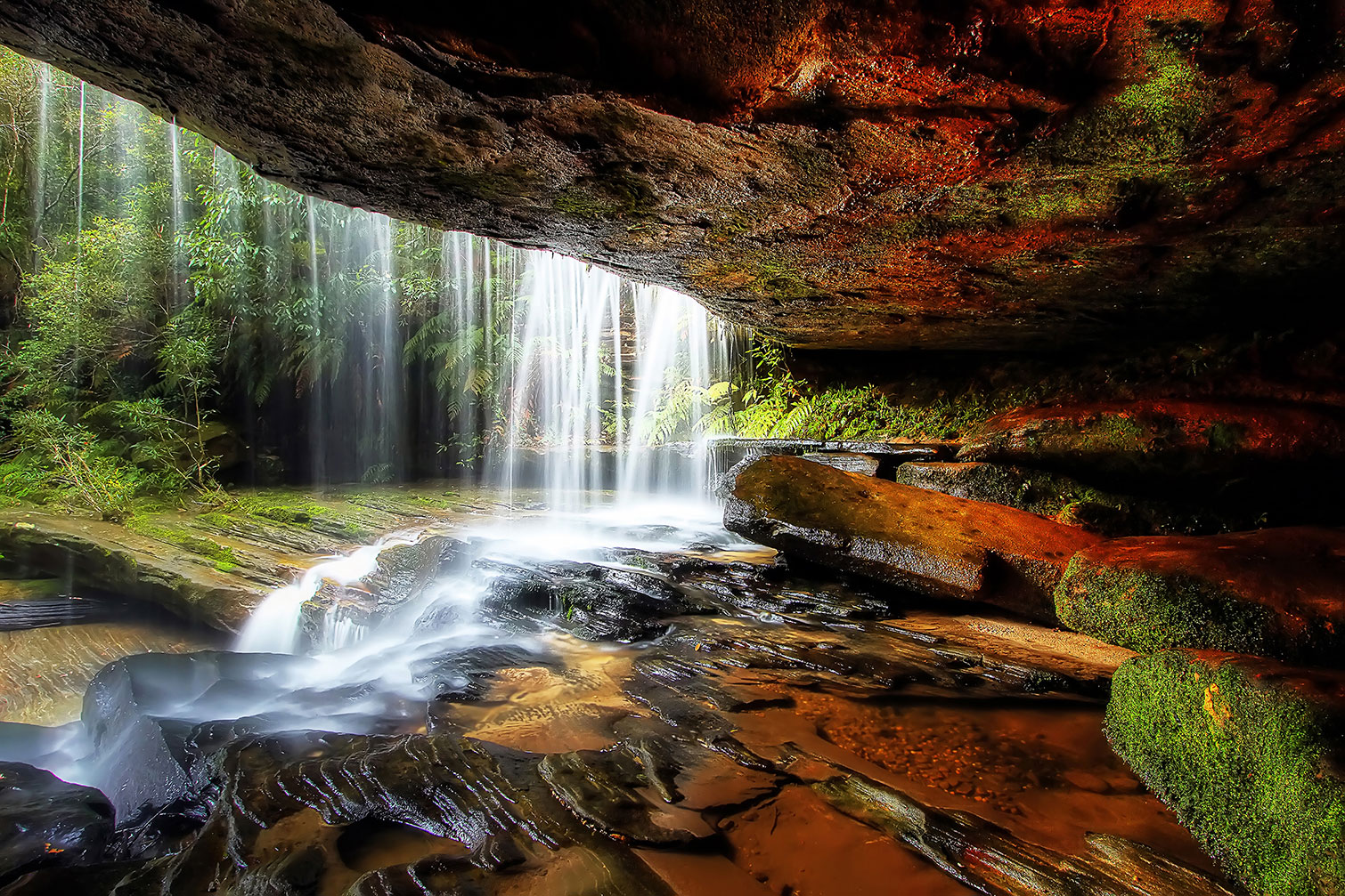 Tableau nature chute d'eau, HEXOA