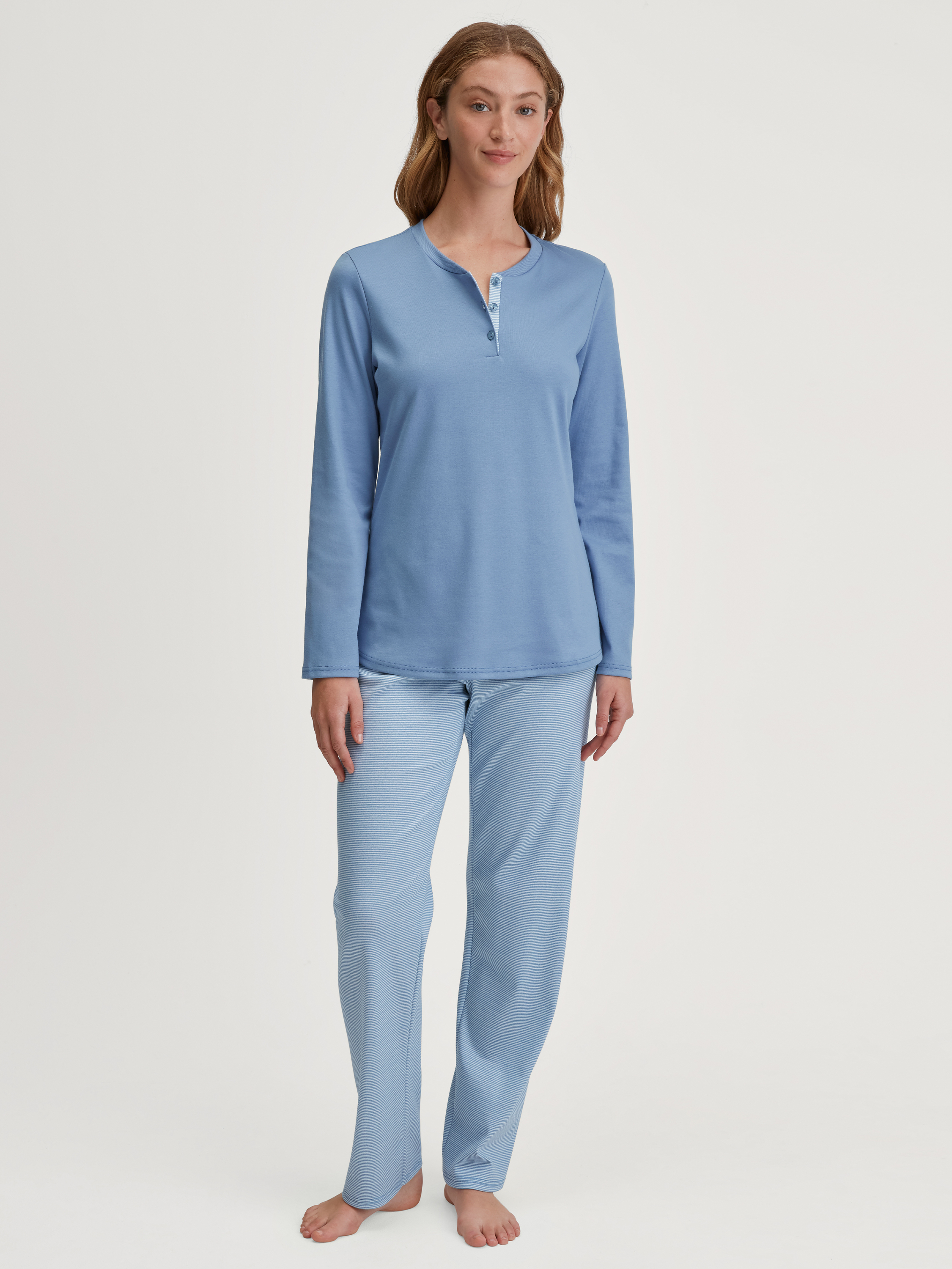 Pyjama manches longues Coton MIDNIGHT STRIPES, CALIDA