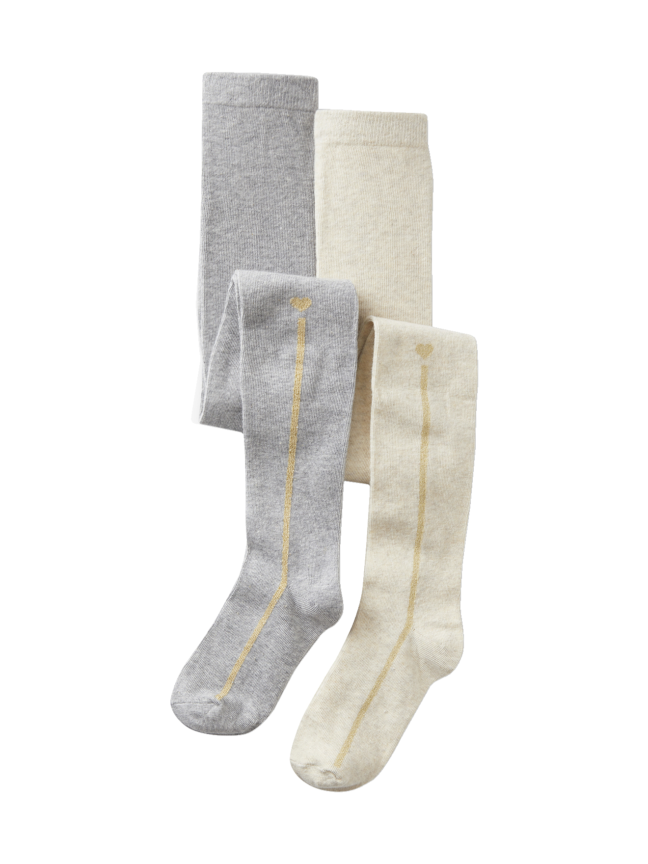 Lot de 2 collants bande fil textile, VERTBAUDET