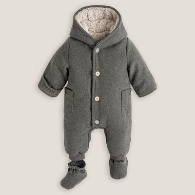Overall mit Kapuze, Teddyfleece-Futter LA REDOUTE COLLECTIONS