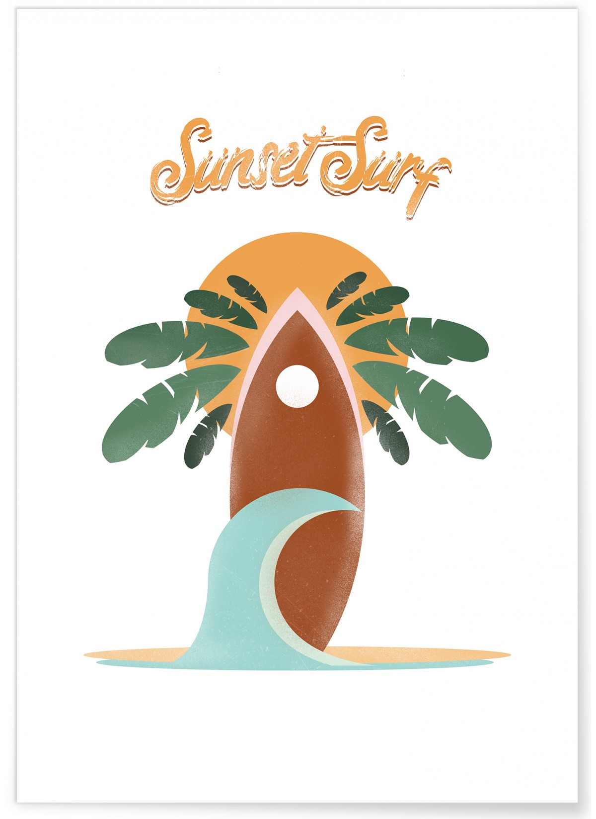 Affiche Sunset Surf, L'AFFICHERIE