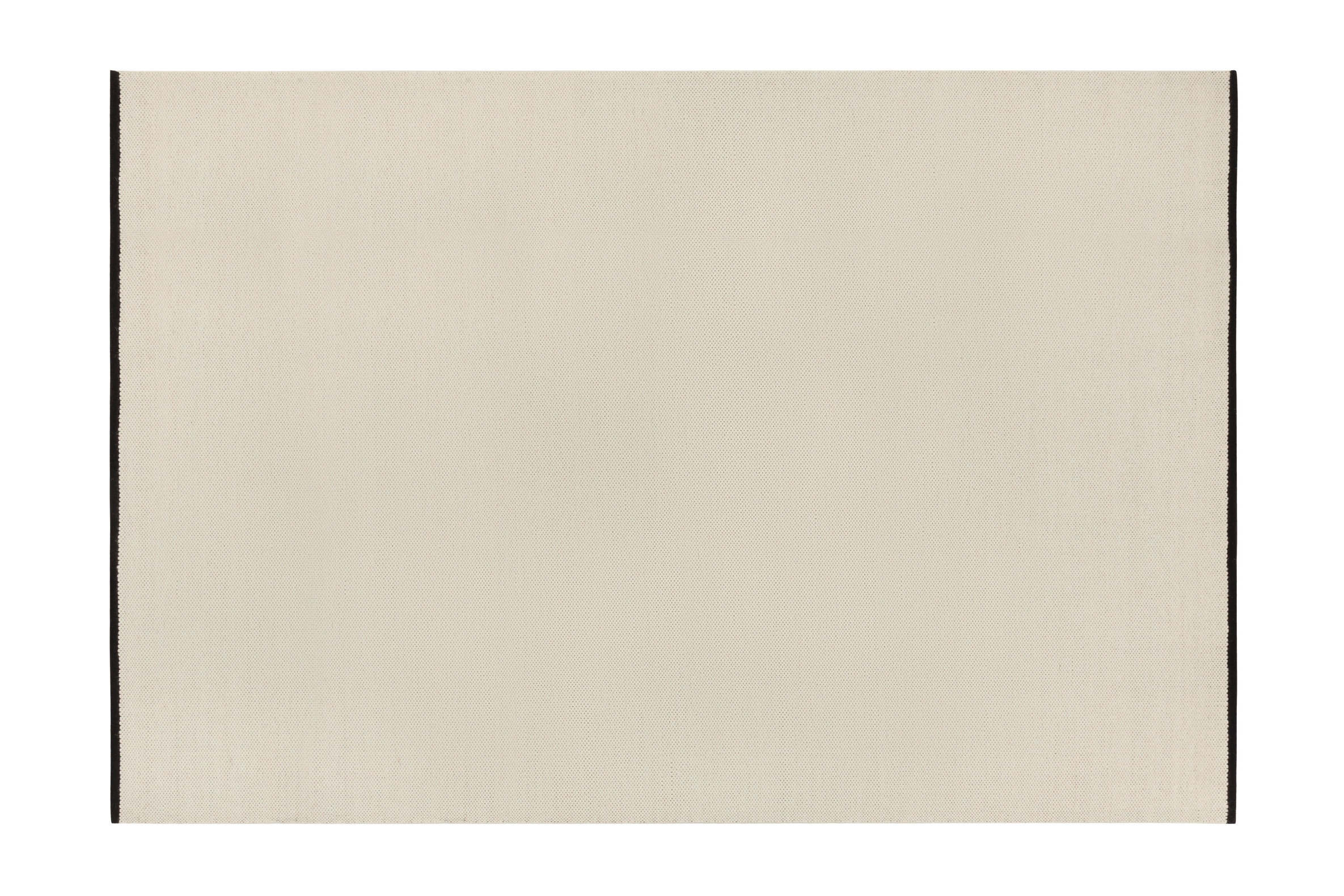 Tapis Mavi en laine de Nouvelle-Zélande, tissé main, beige et noir, NOO.MA