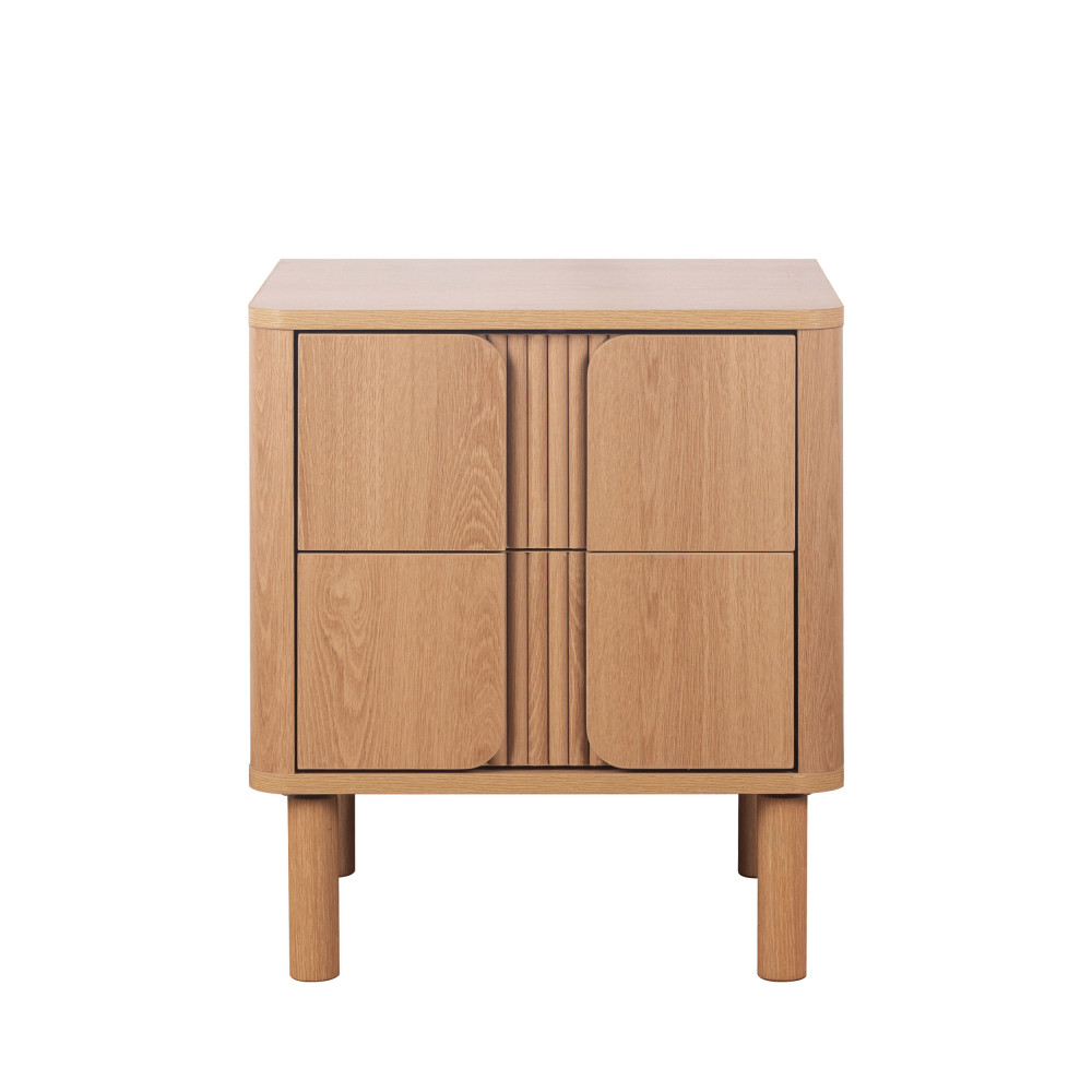Table de chevet 2 tiroirs en bois- NOA, DRAWER