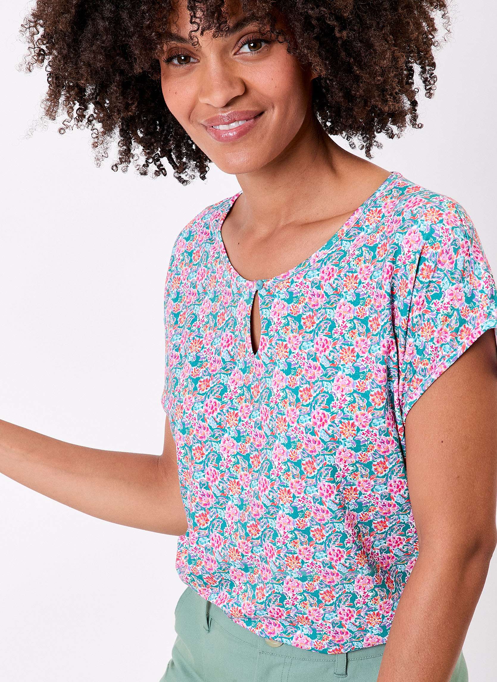 T-shirt imprimé loose maille fluide MIA, PRINCESSE NOMADE