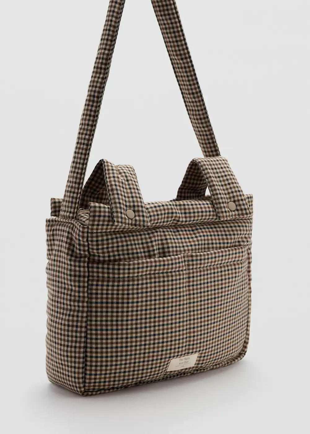 Sac maternité à carreaux, MANGO BABY